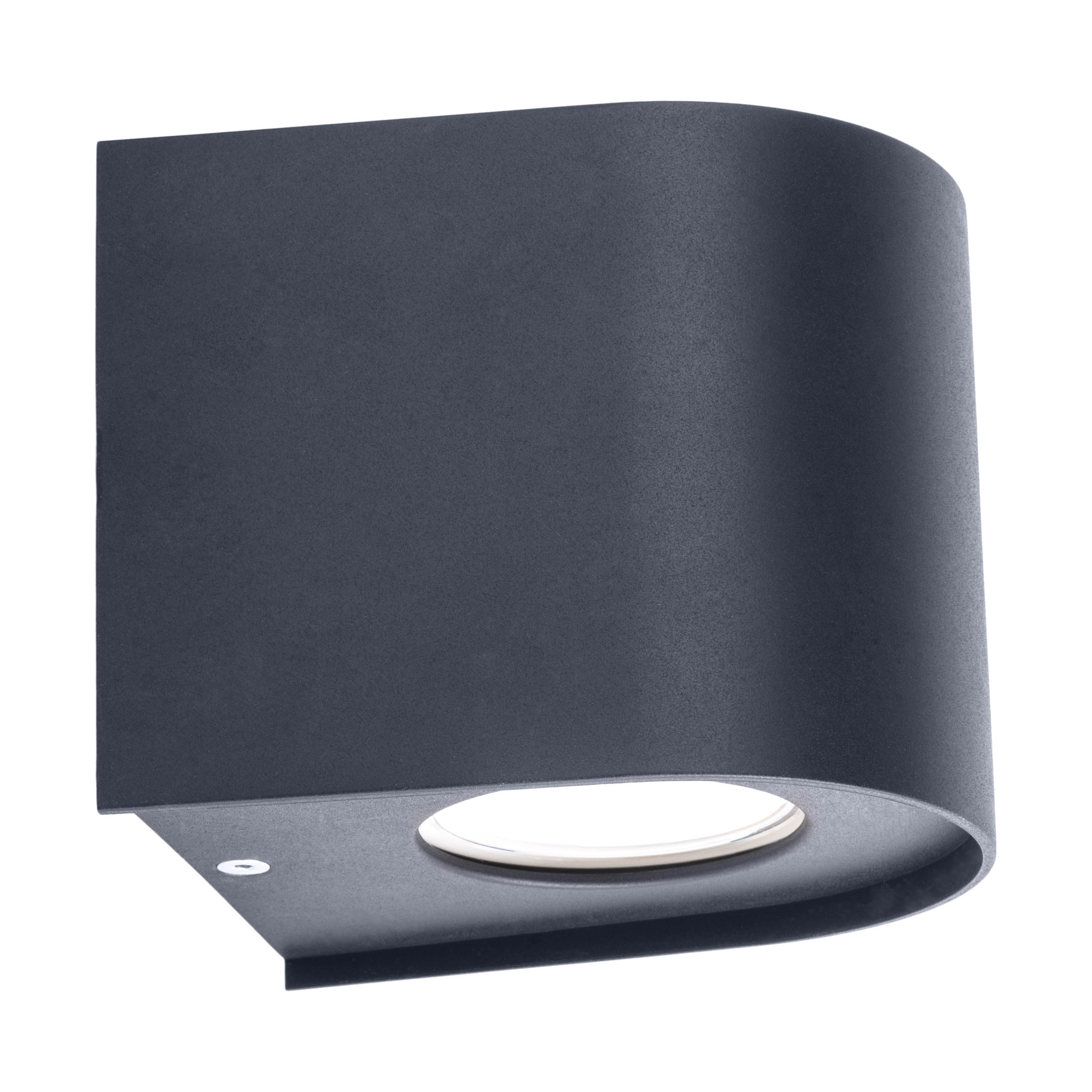 näve LED Außen-Wandleuchte »Alecto« LED-Modul 1 Stk. Warmweiß schwarz, LED warmweiß, Lichtaustritt nach oben und unten, H: 10cm