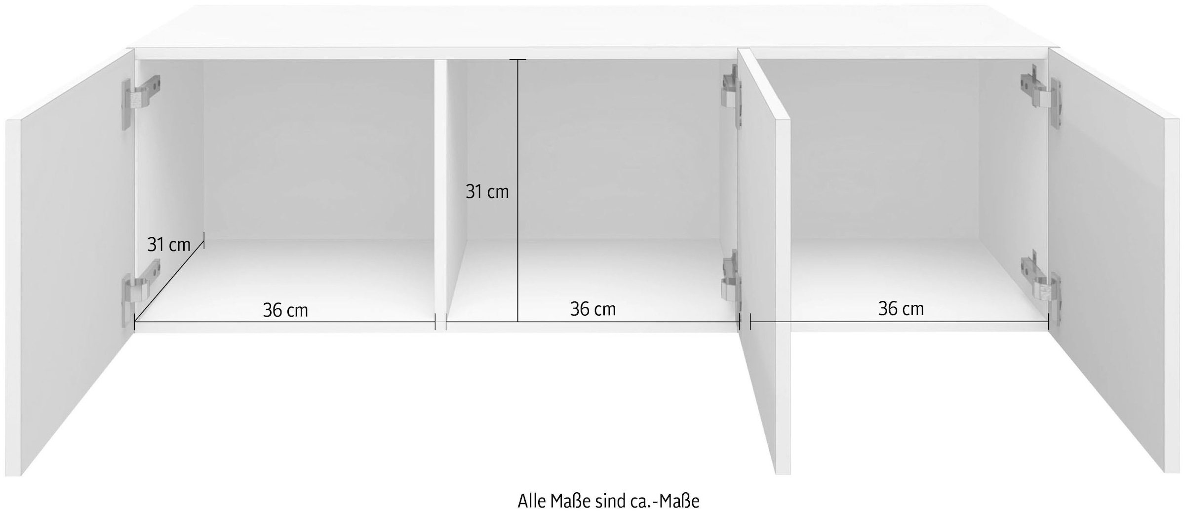 borchardt Möbel Lowboard »Vaasa«, Breite 114 cm, nur hängend kaufen | BAUR | Lowboards
