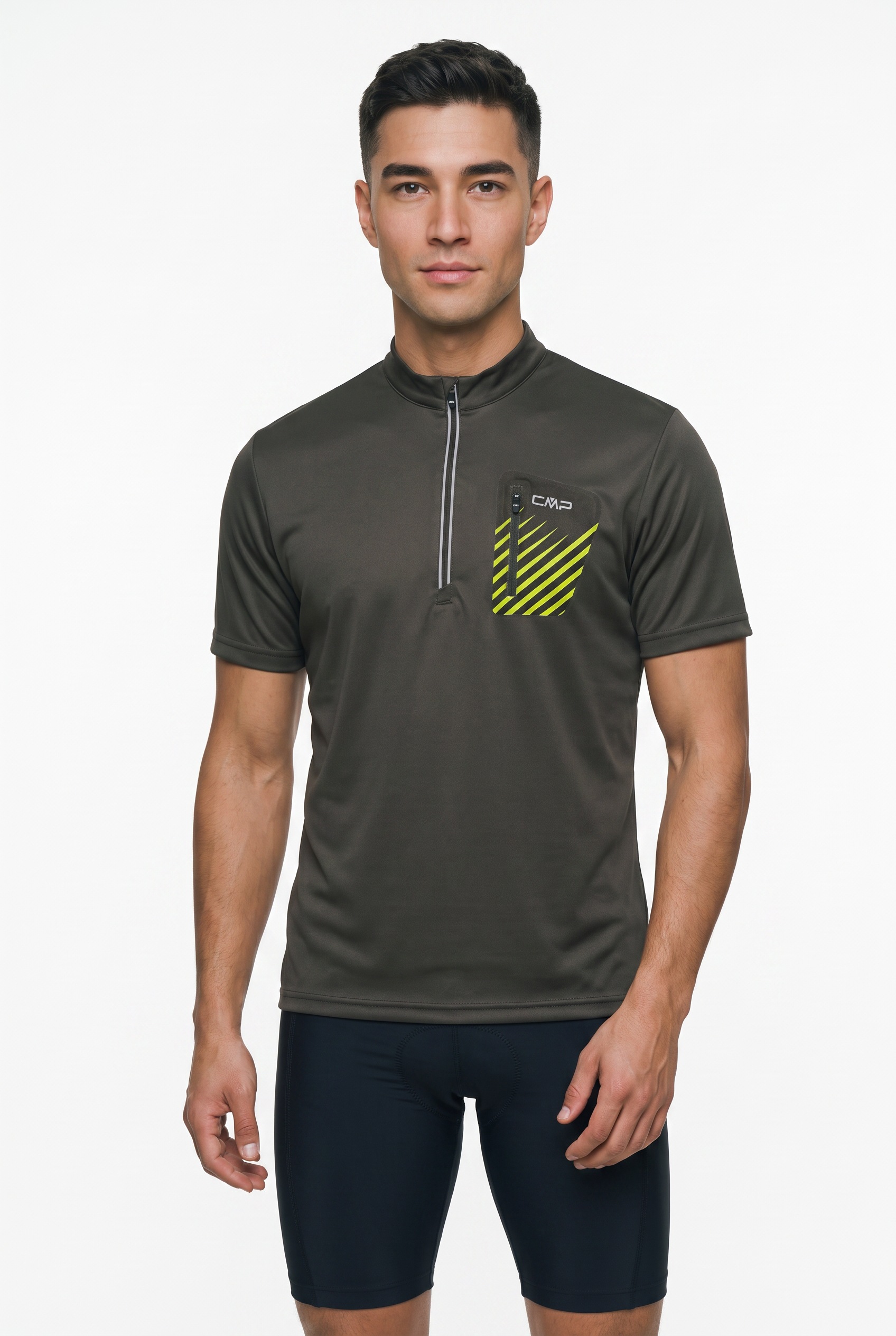 CMP Herren Radtrikot, braun, Gr. 50, Obermaterial: 100% Polyester. Futter: 98% Polyester, 2% Elasthan, Trikots, für Radsport und sportliche