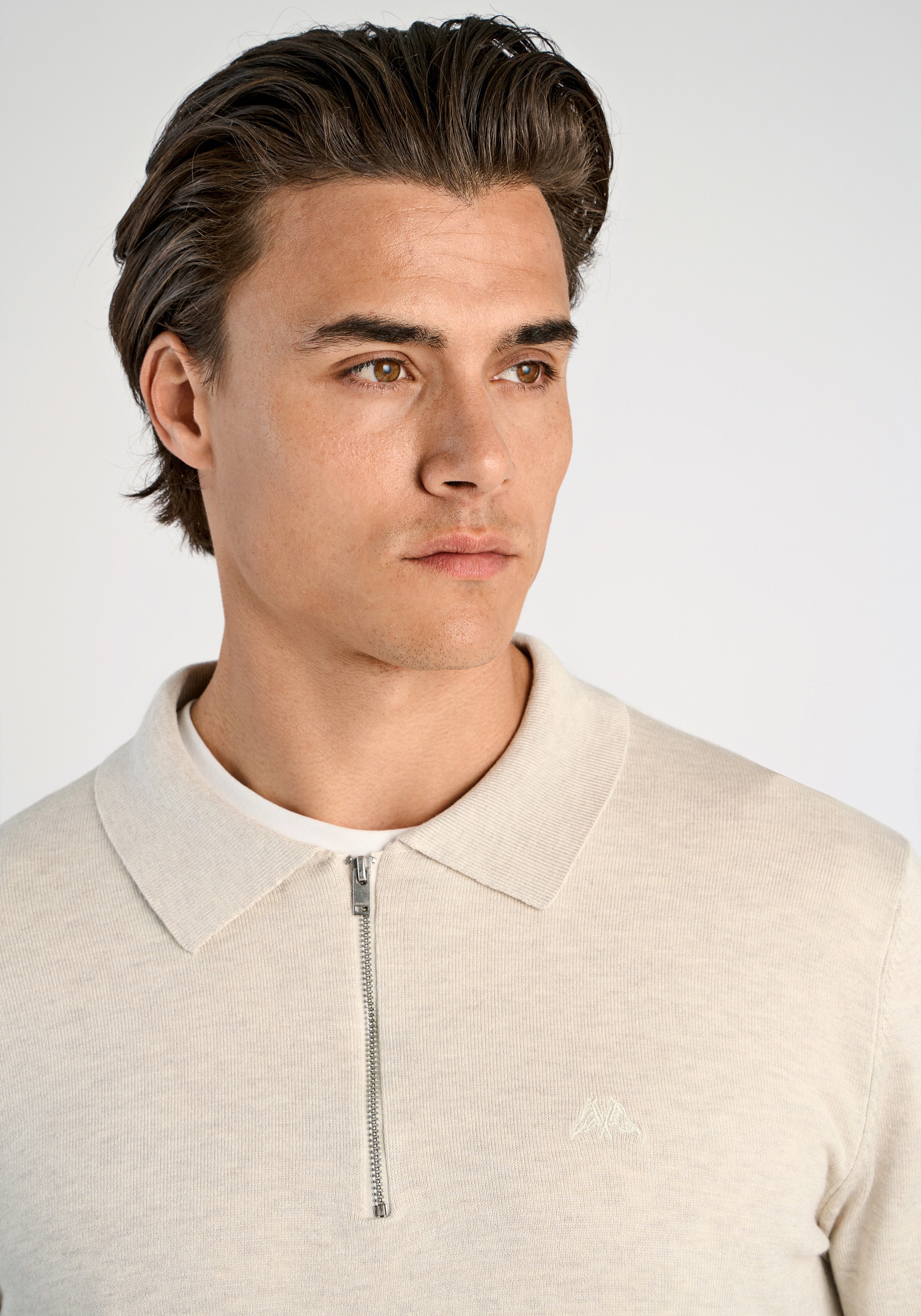 Thumbnail - LINDBERGH Langarm-Poloshirt "Troyer Slim Fit"