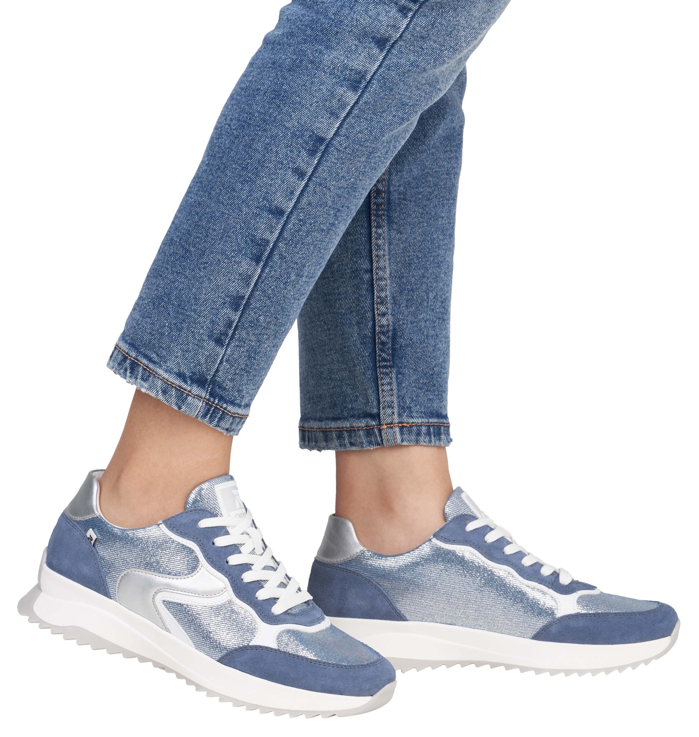 RIEKER Sport Keilsneaker, Schnürschuh, Halbschuh, Freizeitschuh im Streetwear-Style