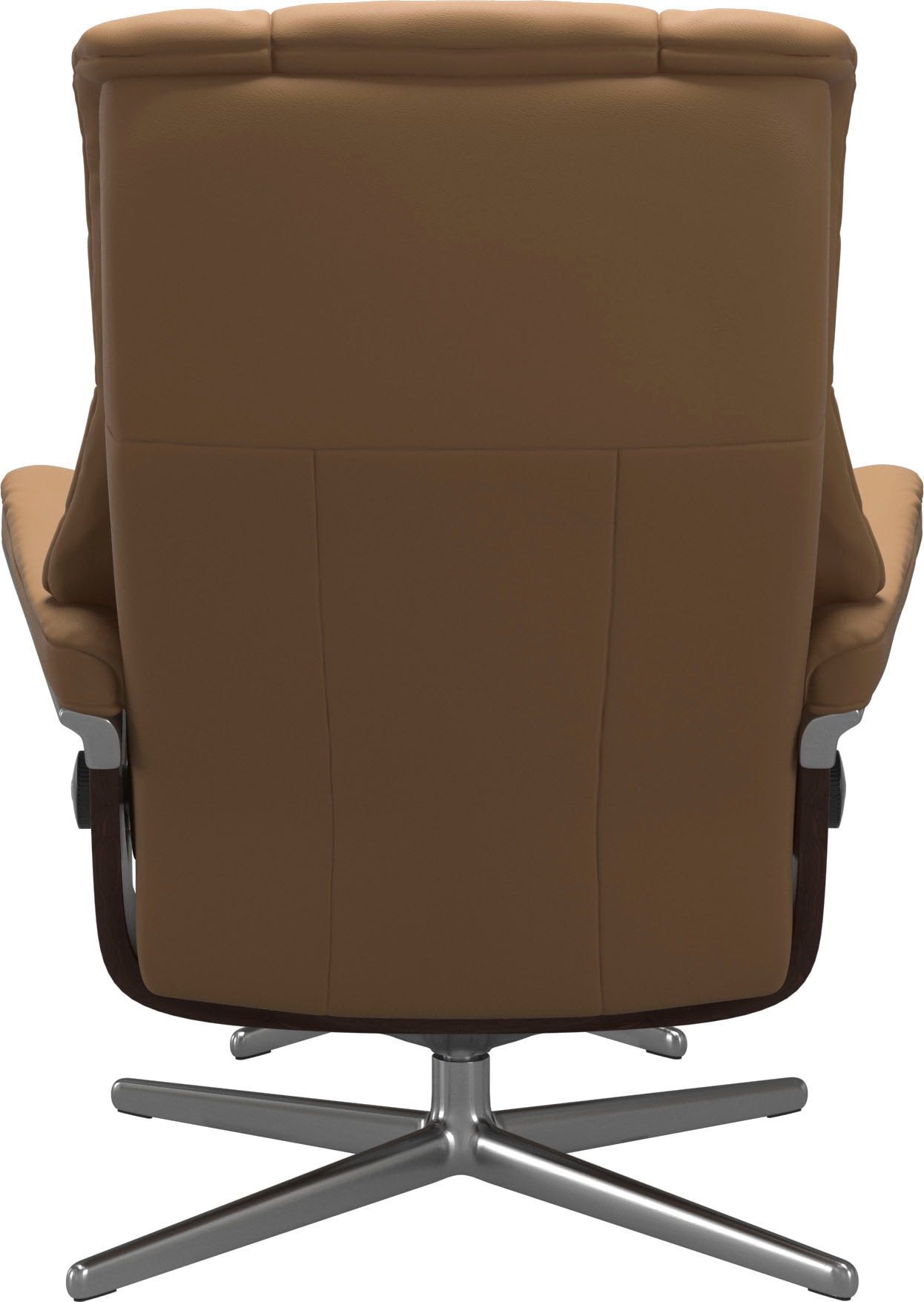 Stressless® Relaxsessel »Mayfair«, (Set, Relaxsessel mit Hocker), mit Hocker, mit Cross Base, Größe S, M & L, Holzakzent Braun