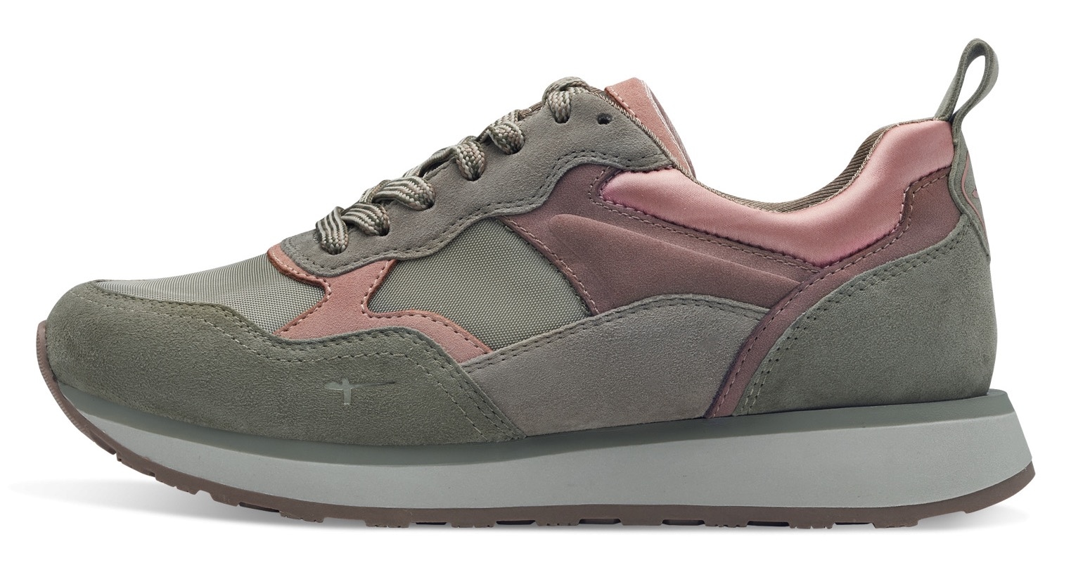 Tamaris Keilsneaker, Freizeitschuh, Halbschuh, Schnürschuh mit Kontrastbesätzen