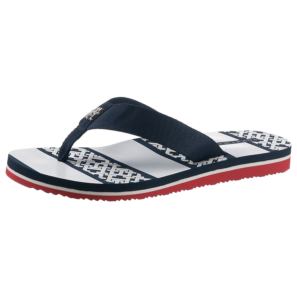 Tommy Hilfiger Zehentrenner »TH MONOGRAM ESSENTIAL SANDAL«