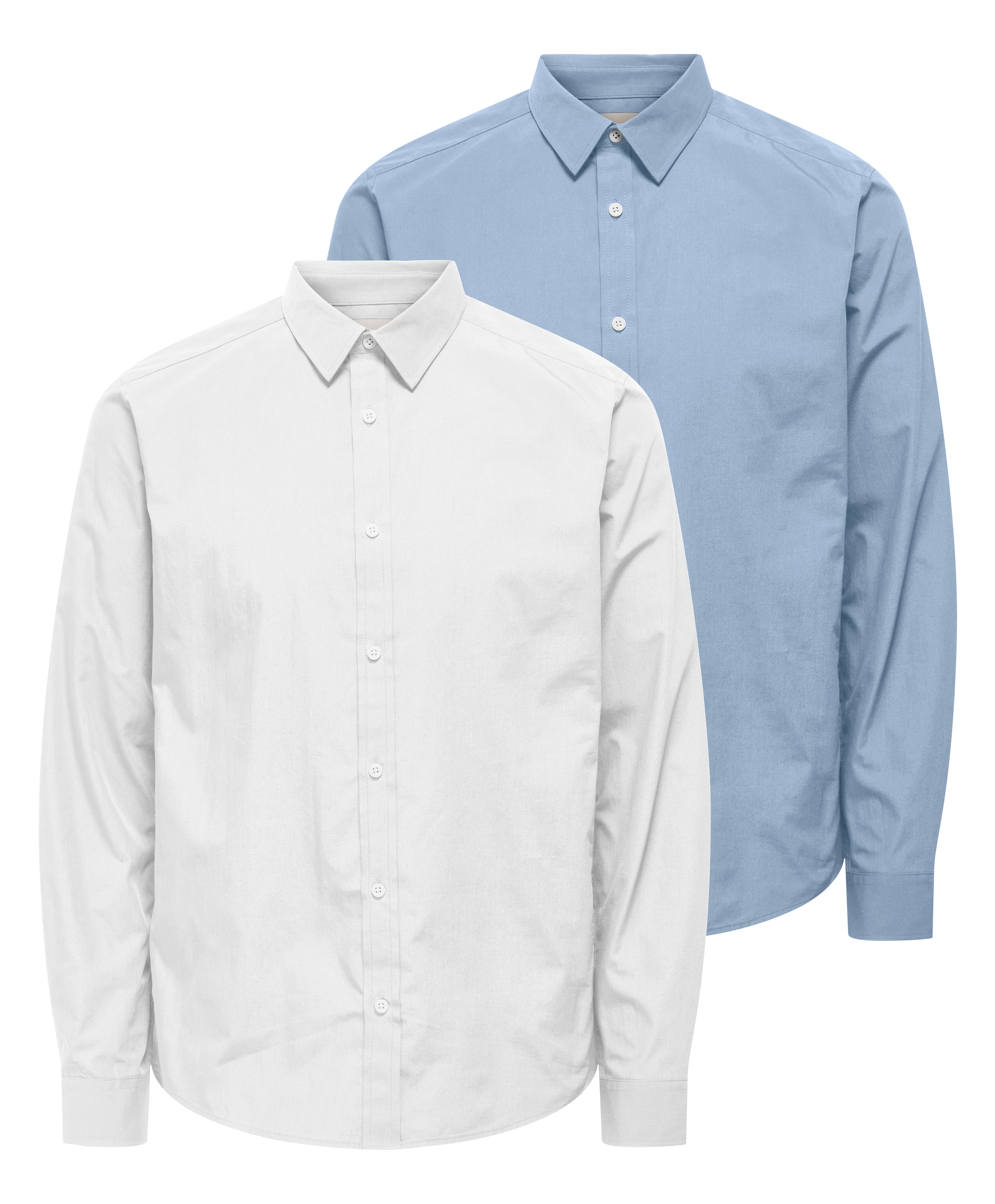 ONLY & SONS Langarmhemd "ONSFLORIAN LIFE LS POPLIN SHIRT 2- PACK", (Packung günstig online kaufen