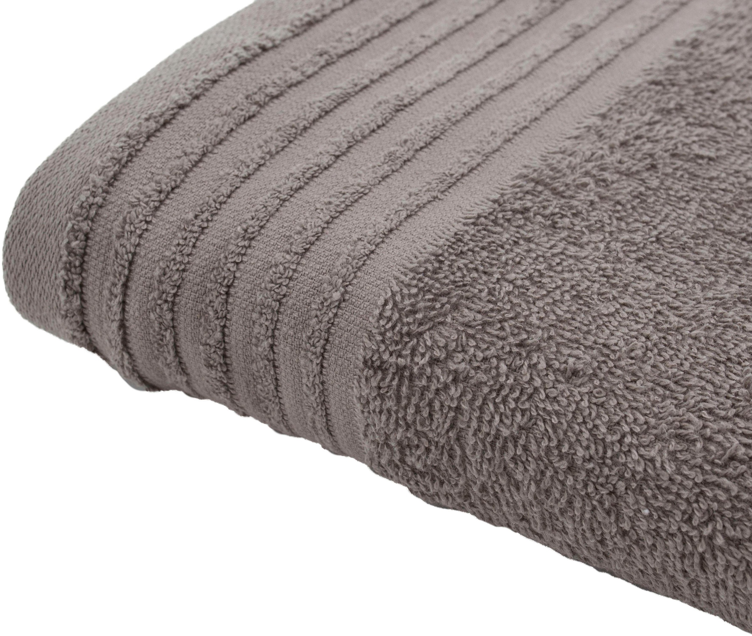 Gözze Duschtuch "Hanna" moderne Uni Farben, mit strukturierter Bordüre, rei günstig online kaufen