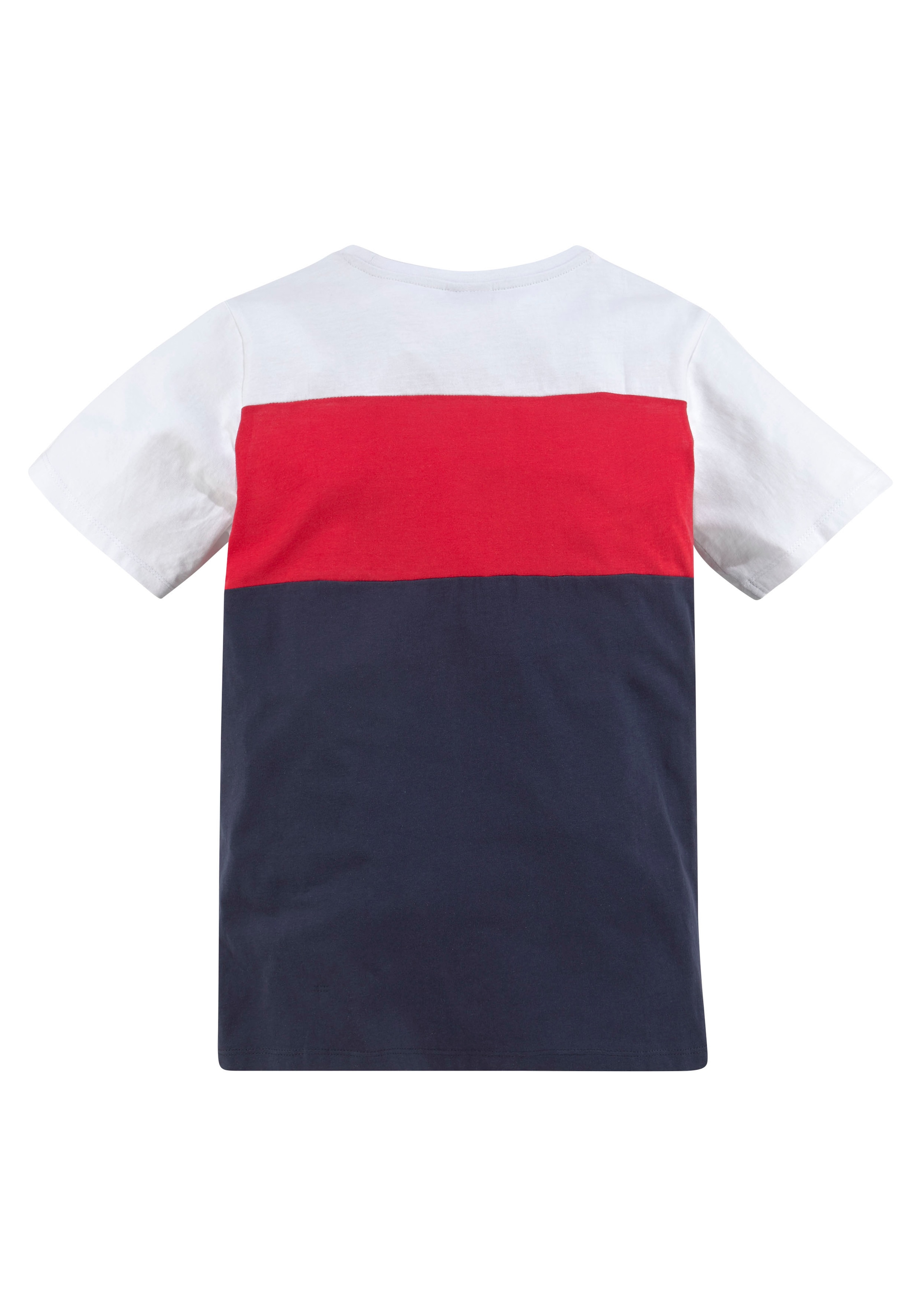 KangaROOS T-Shirt »in Colorblockdesign«, Kurzarm, Basic-Passform, bedruckt und mehrfarbig