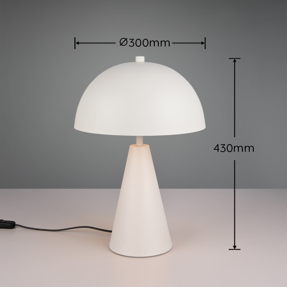 TRIO Leuchten Tischleuchte »ALFIE, Metall Tischlampe Höhe 43cm Ø 30cm exkl 1x E27 max 40W« E27 1 Stk. warmweiß - kaltweiß Schnurschalter ON/OFF, aus min. 50% Recycling-Material