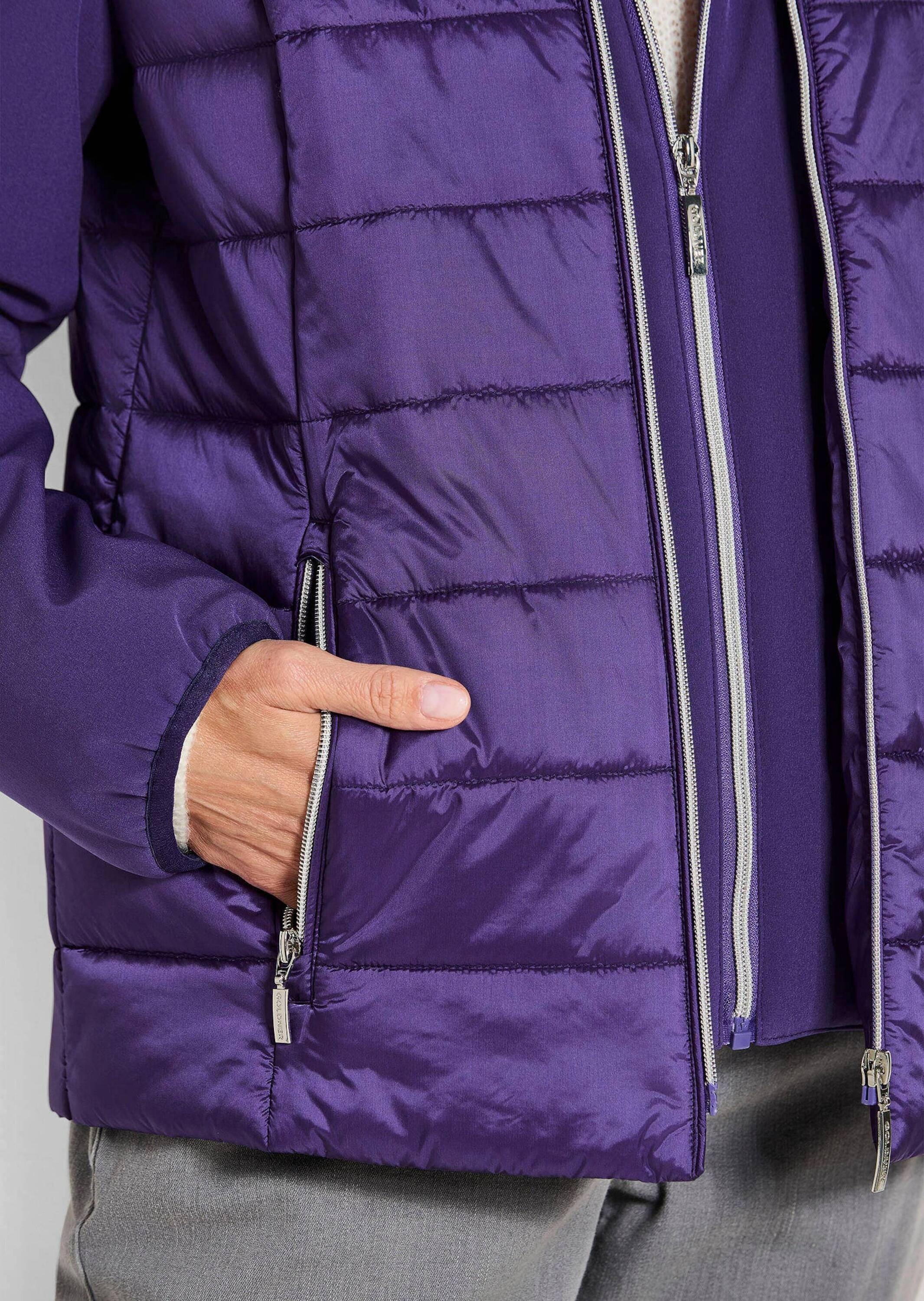 GOLDNER Kurzjacke »Kurzgröße Steppjacke mit Ärmeln aus Softshell«