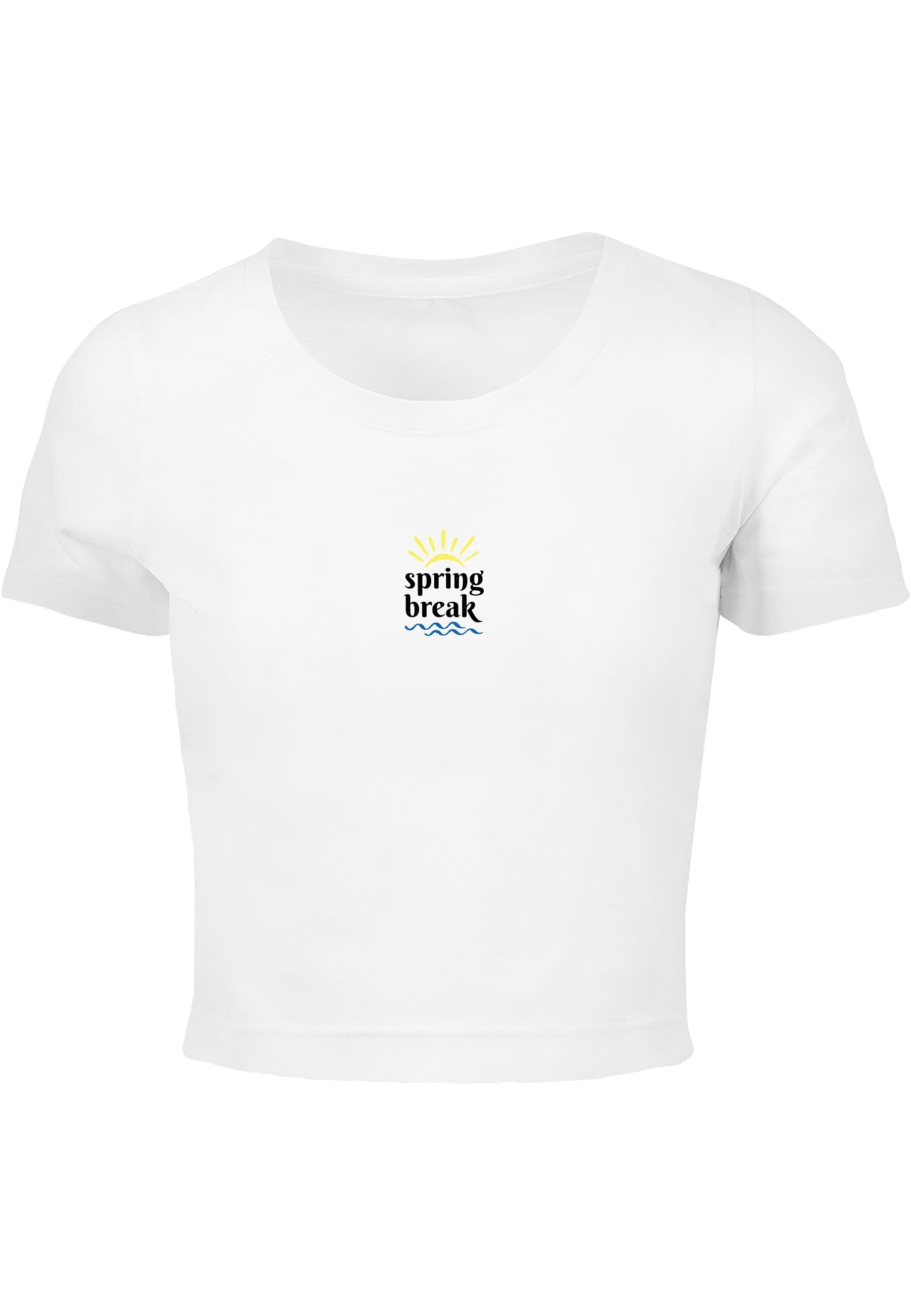 Merchcode T-Shirt "Merchcode Damen Ladies Spring break - Cropped Tee" günstig online kaufen