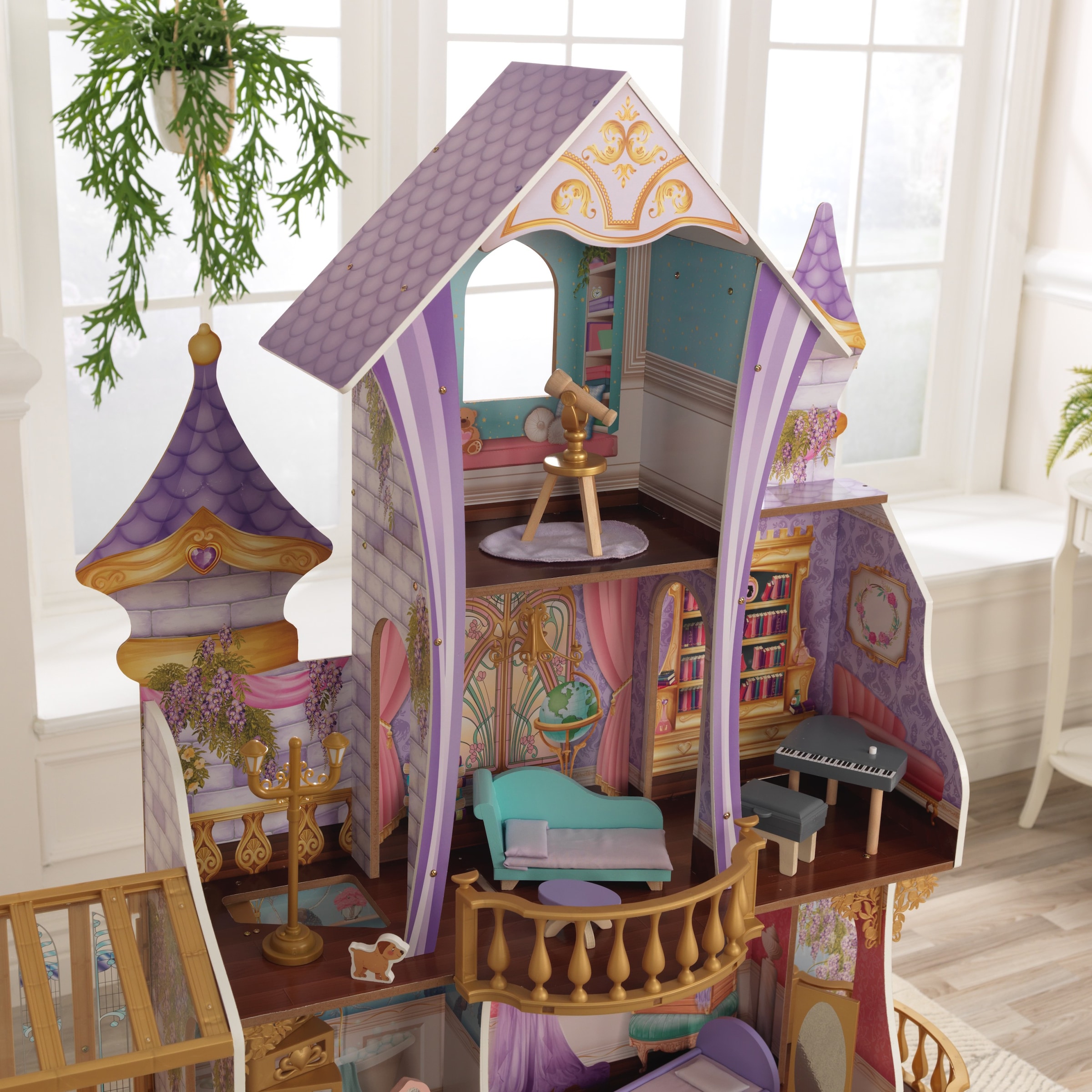 KidKraft® Puppenhaus »Zauberschloss mit Wintergarten«, mit Licht und Sound