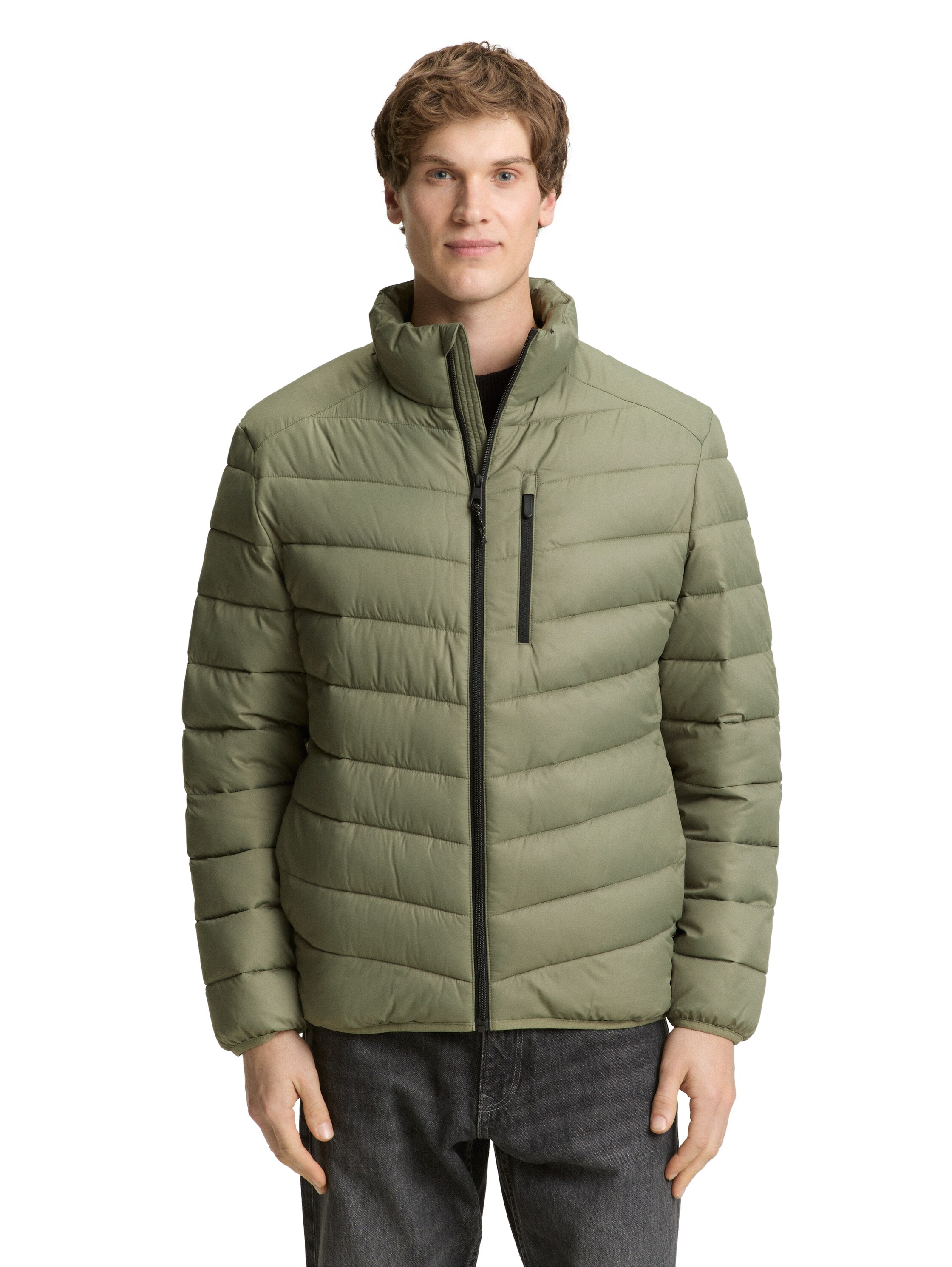 TOM TAILOR Denim Steppjacke ohne Kapuze mit Stehkragen günstig online kaufen