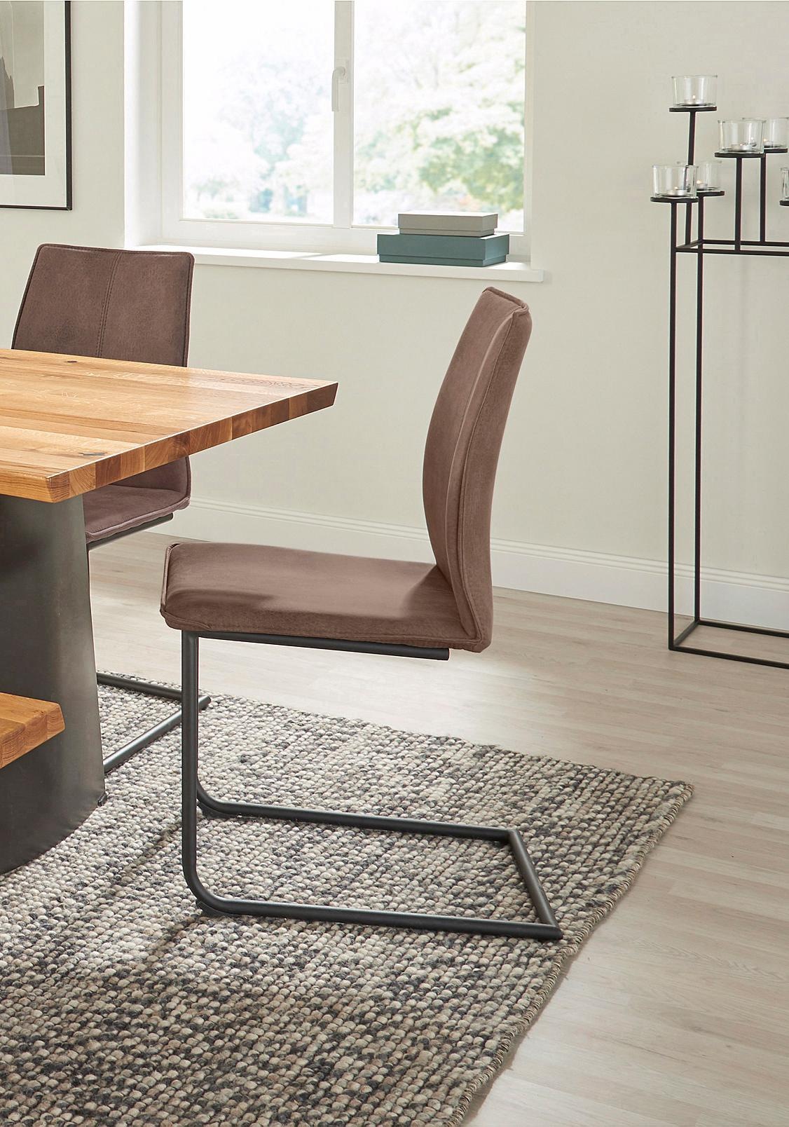 NIEHOFF SITZMÖBEL Freischwinger "Capri" (Set) 2 Stk.Gestell aus Eisen, Bezu günstig online kaufen