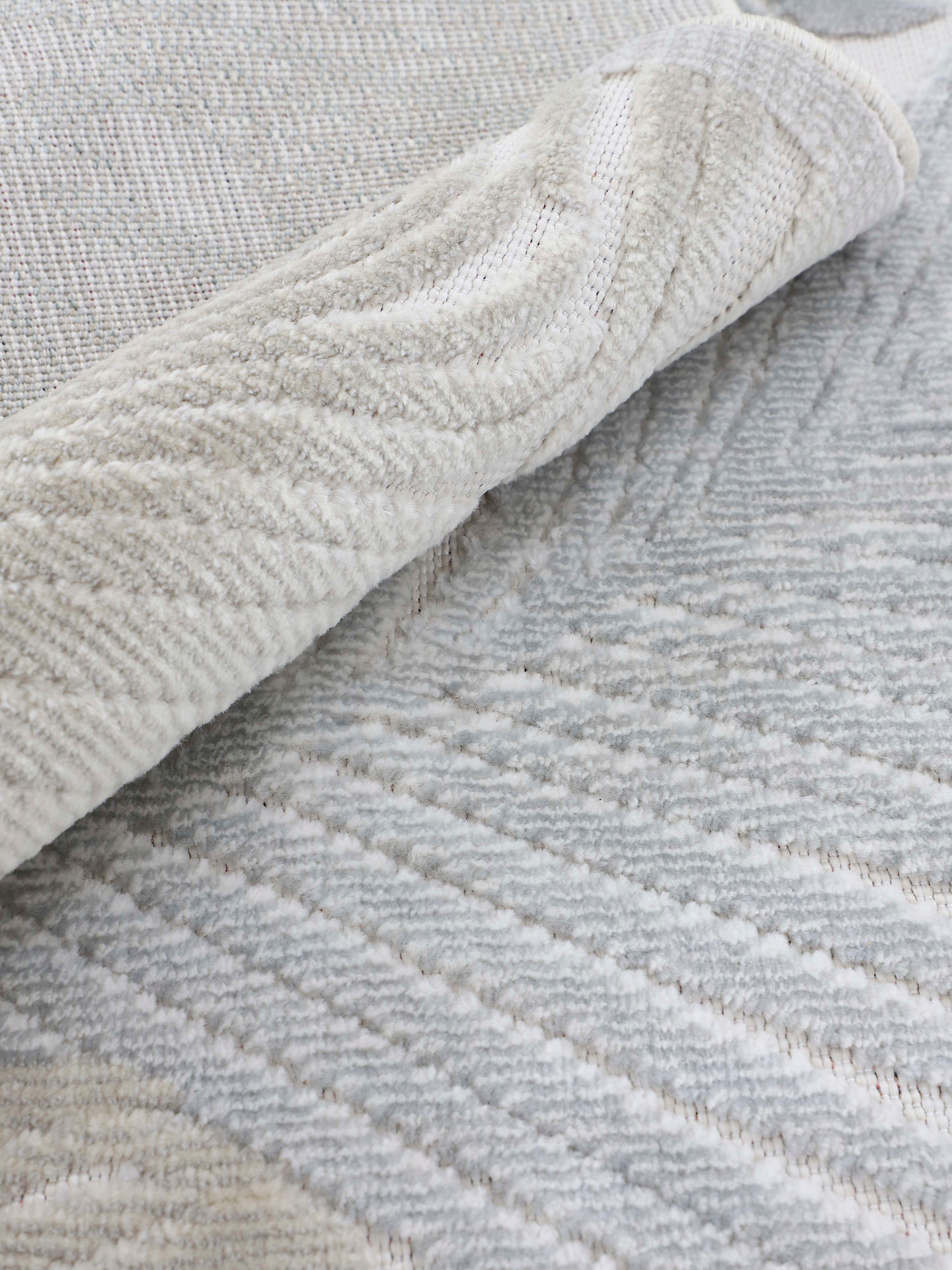 carpetfine Teppich »Deja 104«, rechteckig, 4 mm Höhe, robustes Flachgewebe, Floral Palmenblätter, In- und Outdoor, Läufer
