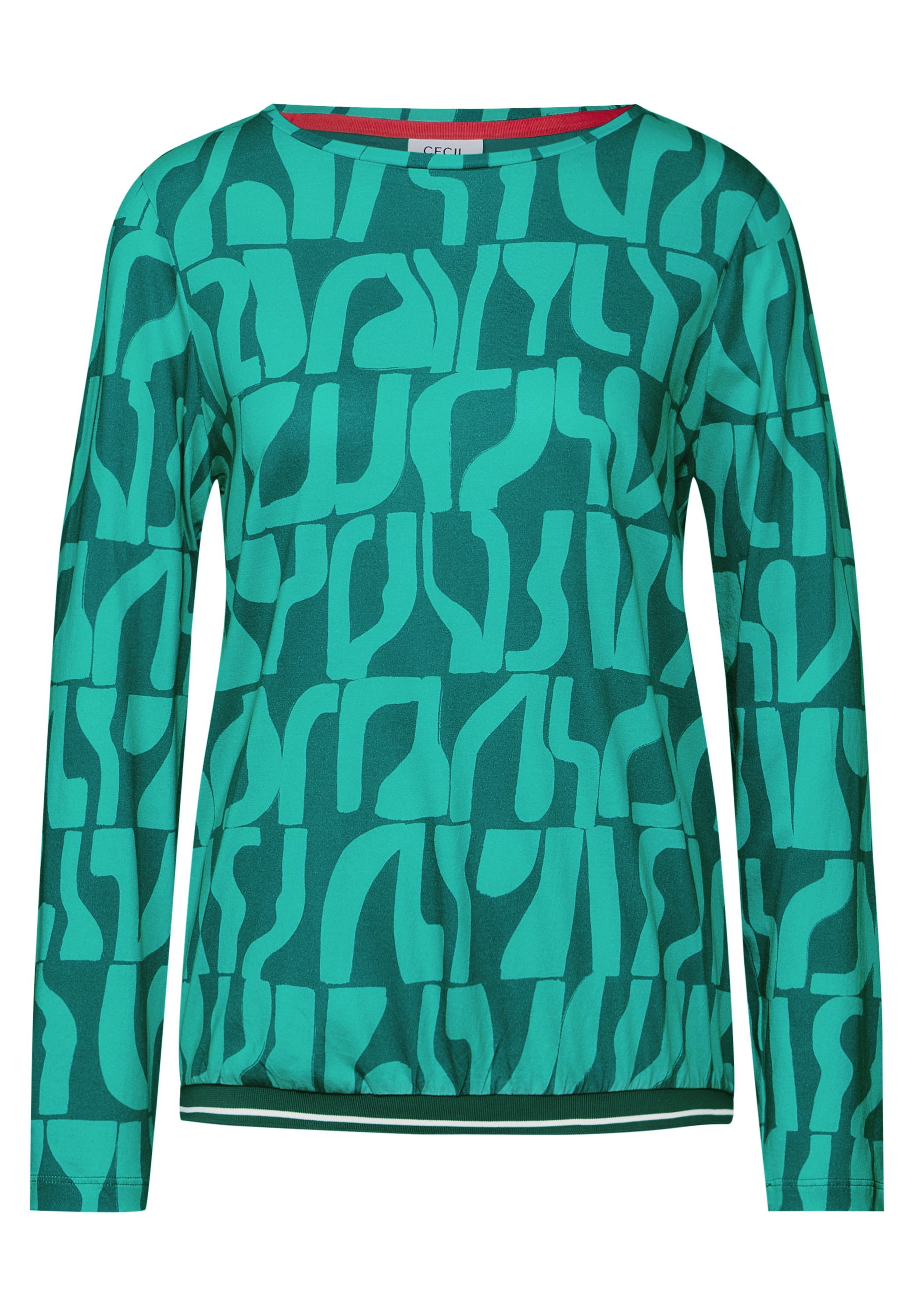 Cecil Langarmshirt, mit grafischem Muster