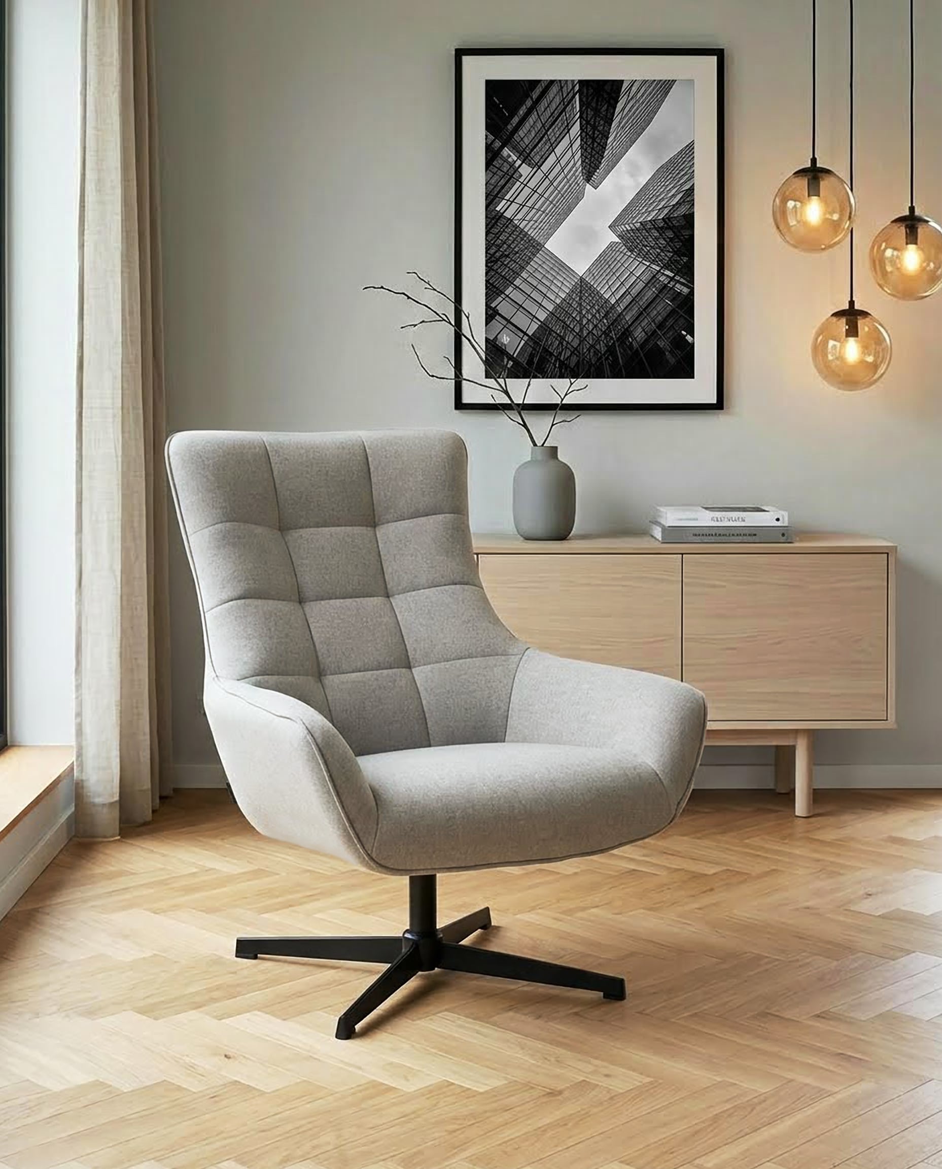 OTTO home Ohrensessel "LEMOORE - OTTO. Verlässliche Qualität." Relaxsessel, TV-Sessel, 360 Grad drehbar, Feinstruktur