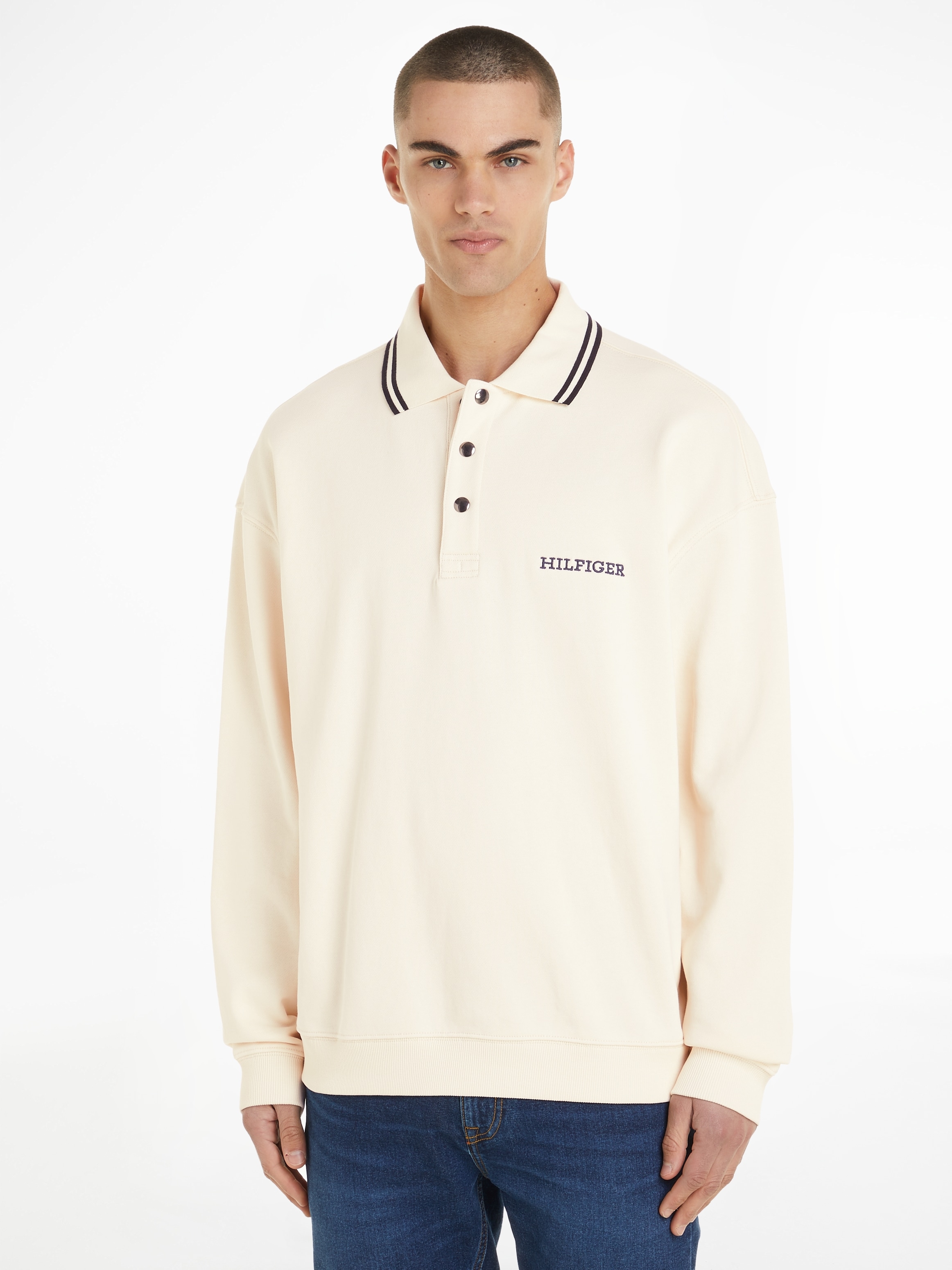 Tommy Hilfiger Sweatshirt "MONOTYPE EMBRO RUGBY" günstig online kaufen