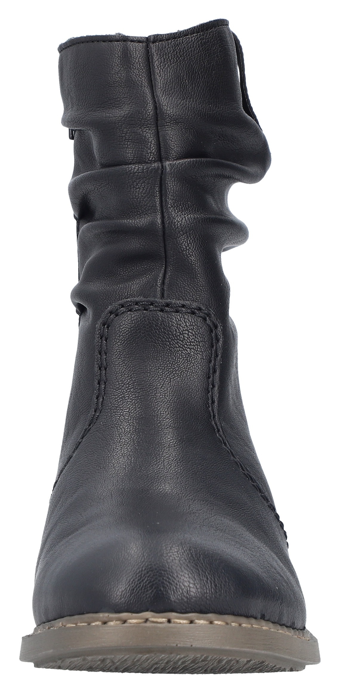 Rieker Winterboots, Winterstiefelette, Blockabsatz, Warmfutter, geraffter slouchy Schaft