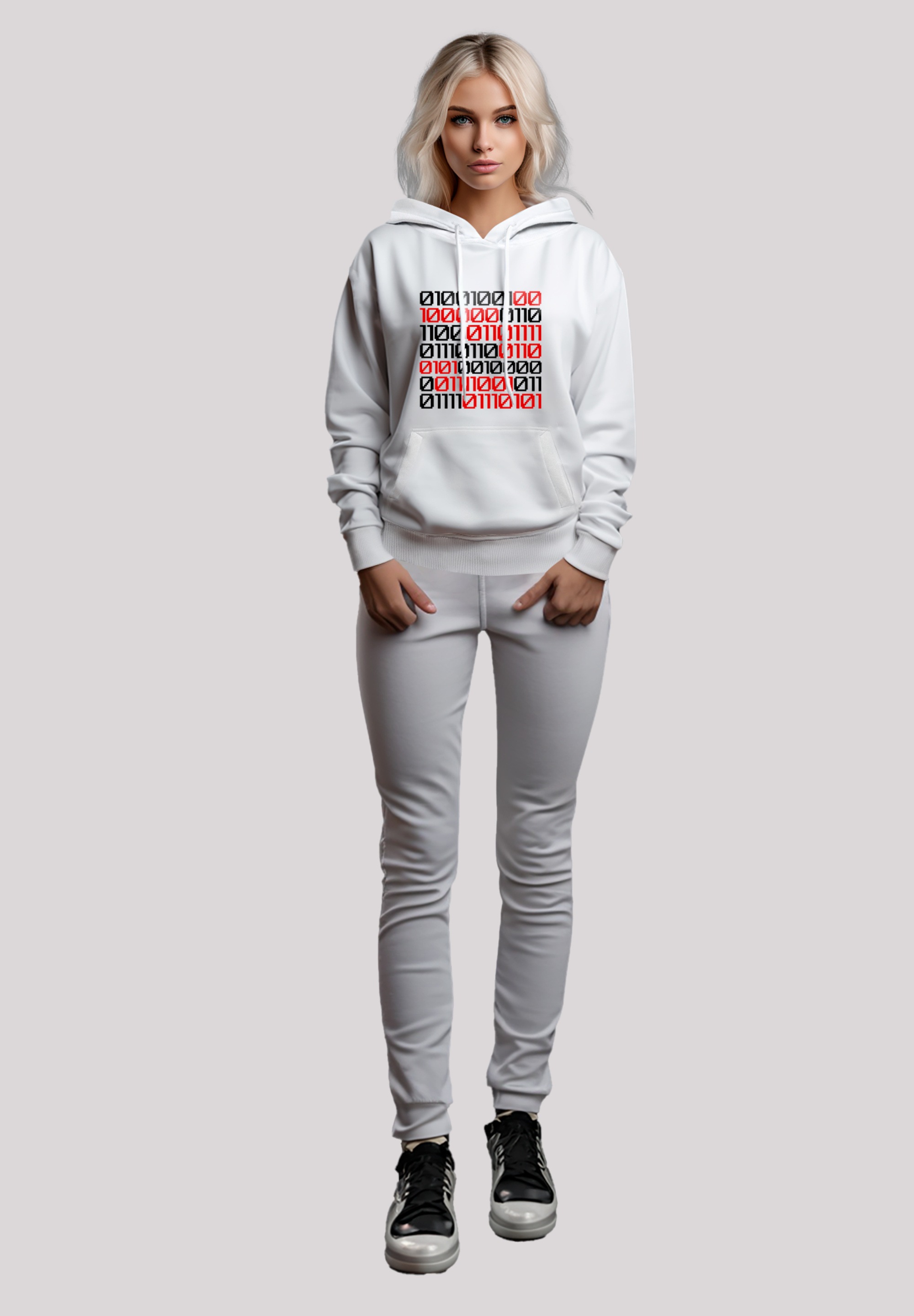 F4NT4STIC Kapuzenpullover »I love you 01001001 Binary Code Valentinstag«, Premium Qualität