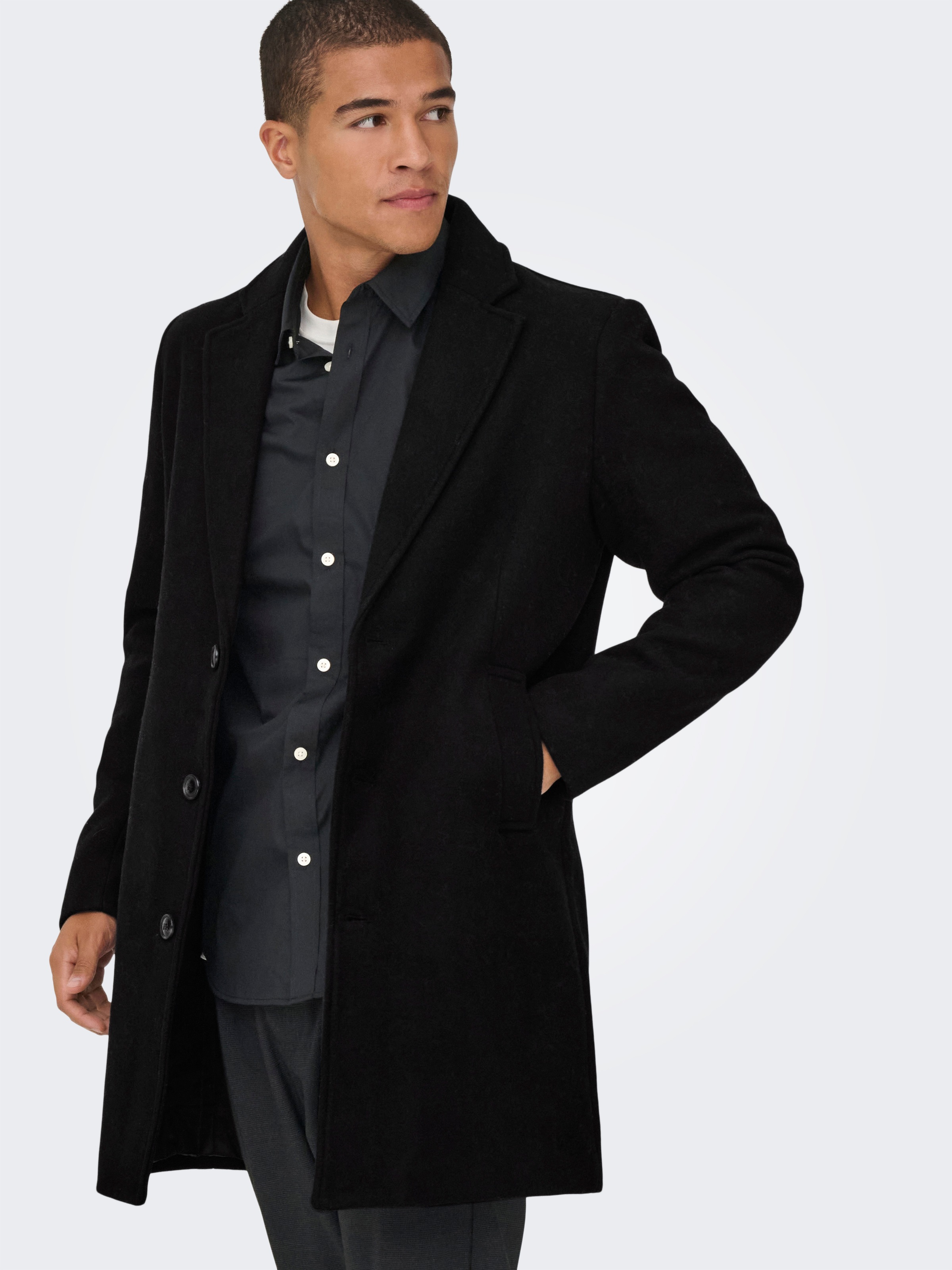 ONLY & SONS Langmantel "ONSMATTHEW WOOL COAT OTW NOOS" mit Wolle günstig online kaufen