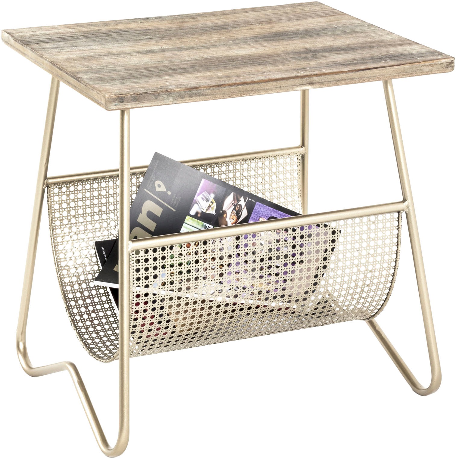HAKU Beistelltisch »Sofatisch, Wohnzimmertisch« 1 Stk. tlg. rechteckig - aus Metall Gold B/T/H 50/40/51 cm
