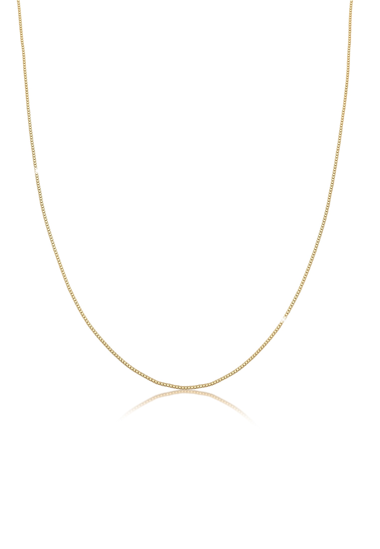 "Kette ohne Anhänger ELLI ""Halskette Venezianerkette Basic 925 Sterling Silber"" Gr. 55, gold, Halsketten, Damen, 55, ohne Stein, Silber 925