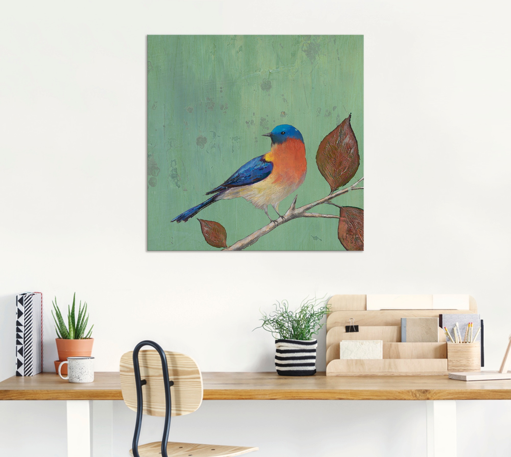 Artland Alu-Dibond-Druck »Ruhefluss II«, Vögel, (1 St.), für Innen- und Außenbereich geeignet, Outdoorbild