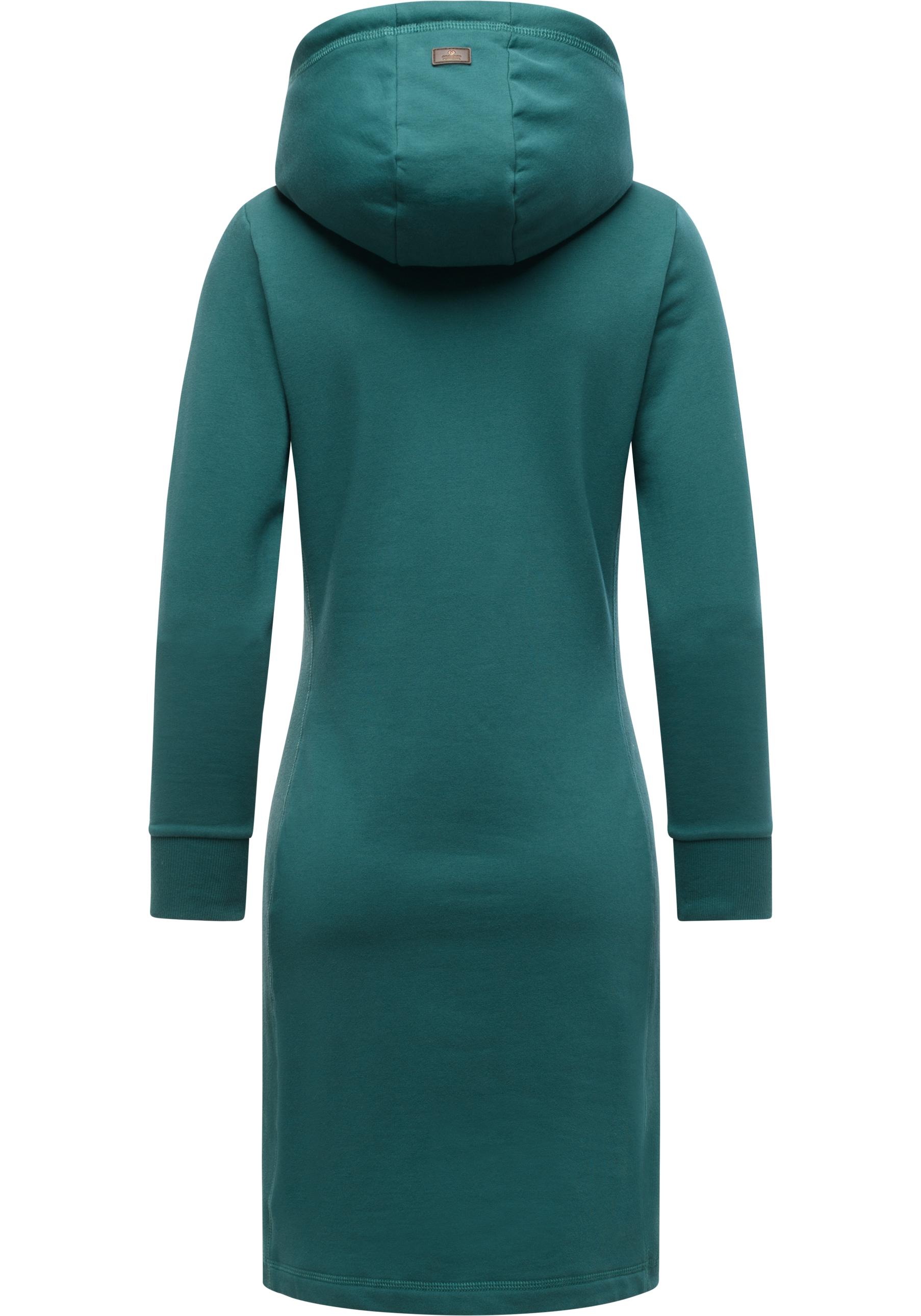 Ragwear Sweatkleid »Sabreen« Ohne Taschen Langärmliges Baumwoll Kleid mit Kapuze