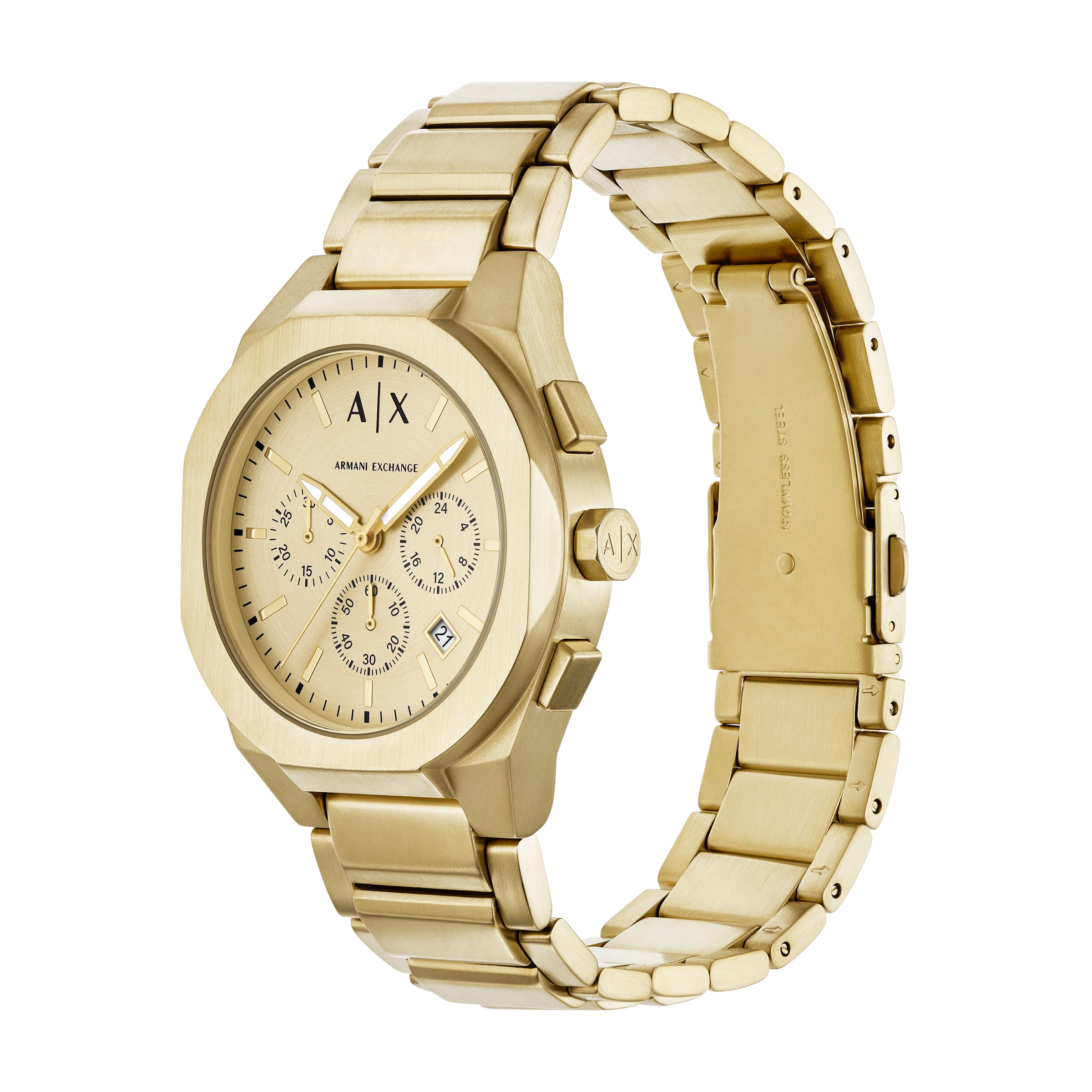 ARMANI EXCHANGE Chronograph, (Set, 2 tlg., mit Partneruhr), Quarzuhr, Armbanduhr, Herrenuhr, Edelstahlarmband