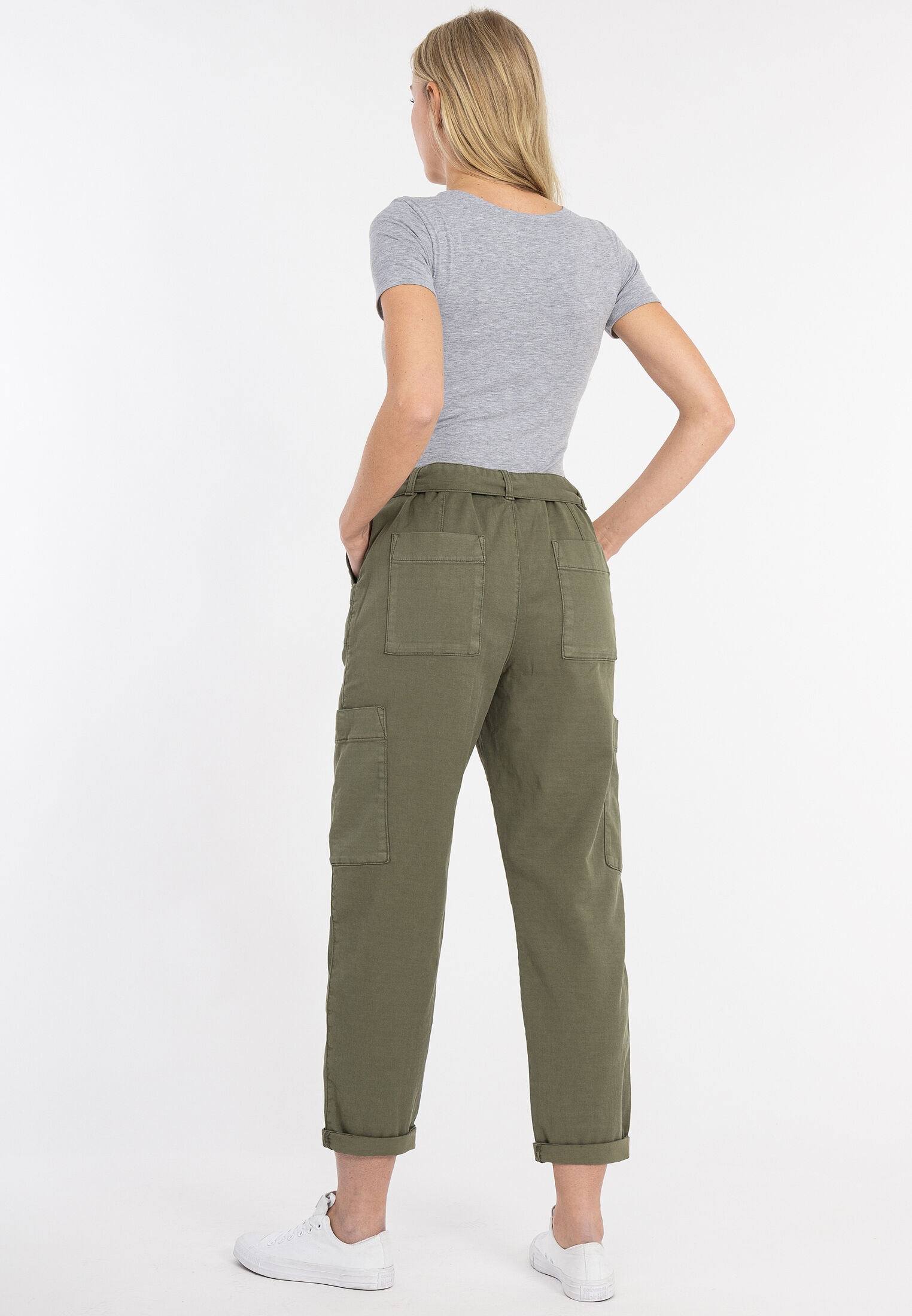 Recover Pants Cargohose »ANA«, mit Stoffgürtel