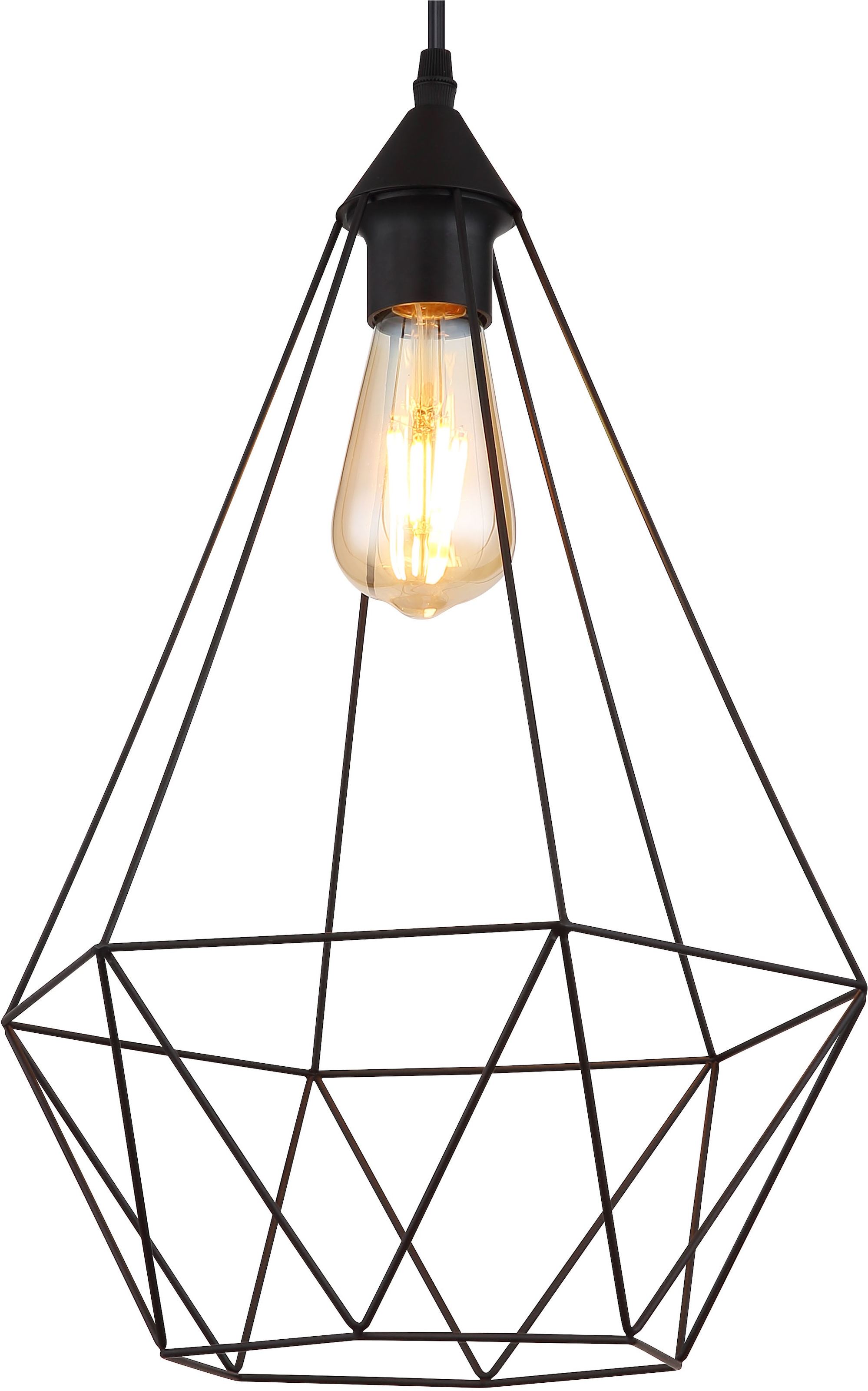 GLOBO LIGHTING Hängeleuchte »ZACHARY«, Leuchtmittel E27 | ohne Leuchtmittel, Hängelampe/Pendelleuchte/Esszimmer/Wohnzimmer/Esstisch