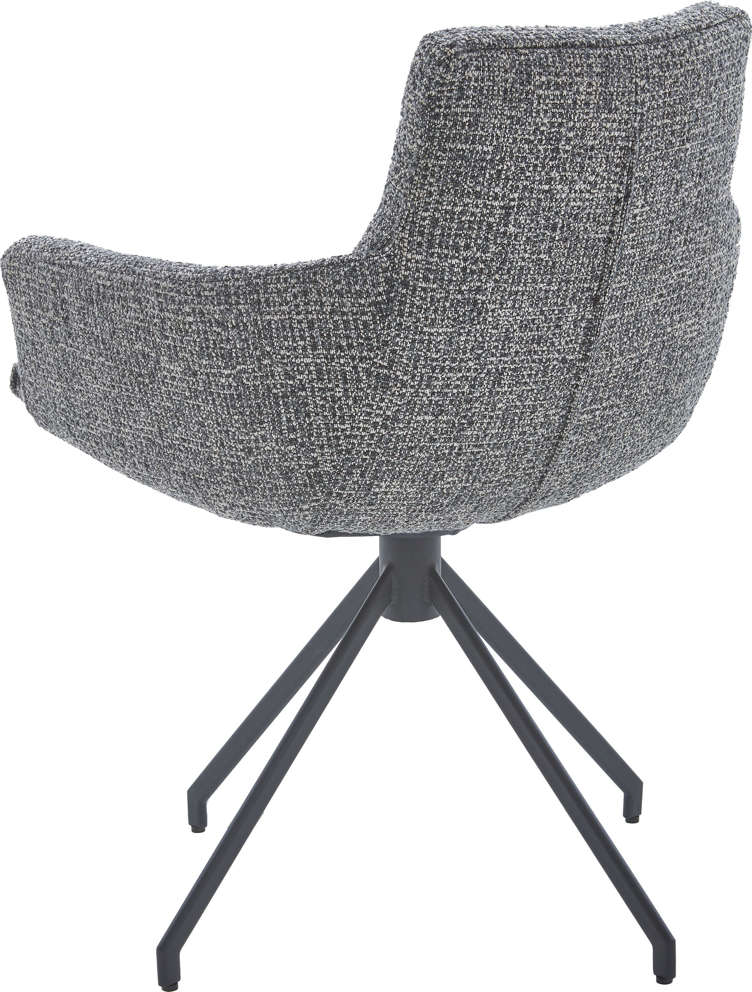 NIEHOFF SITZMÖBEL Esszimmerstuhl, Flachgewebe, 2er Set, Bezug in Bouclé-Optik, optional mit Drehfunktion, Sh 51