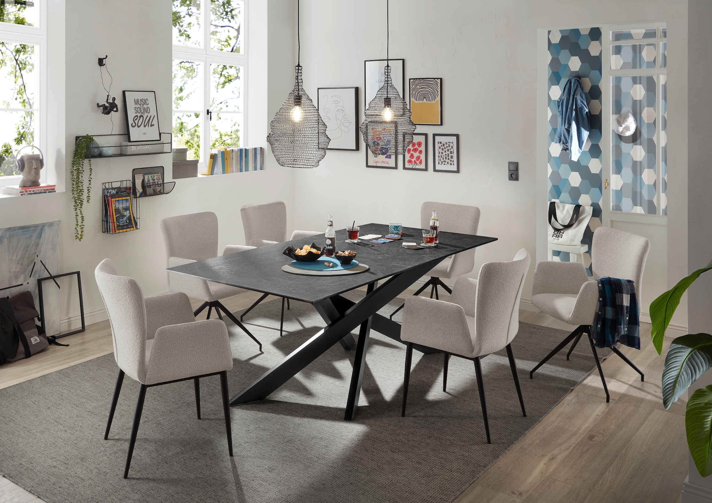 set one by Musterring Esszimmerstuhl "El Paso" () 2 Stk.Stativgestell drehb günstig online kaufen