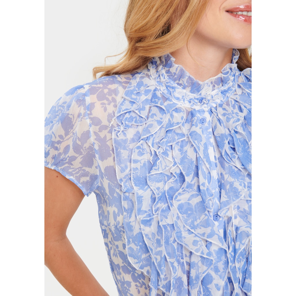 Saint Tropez Rüschenbluse »LiljaSZ Crinkle SS Shirt«