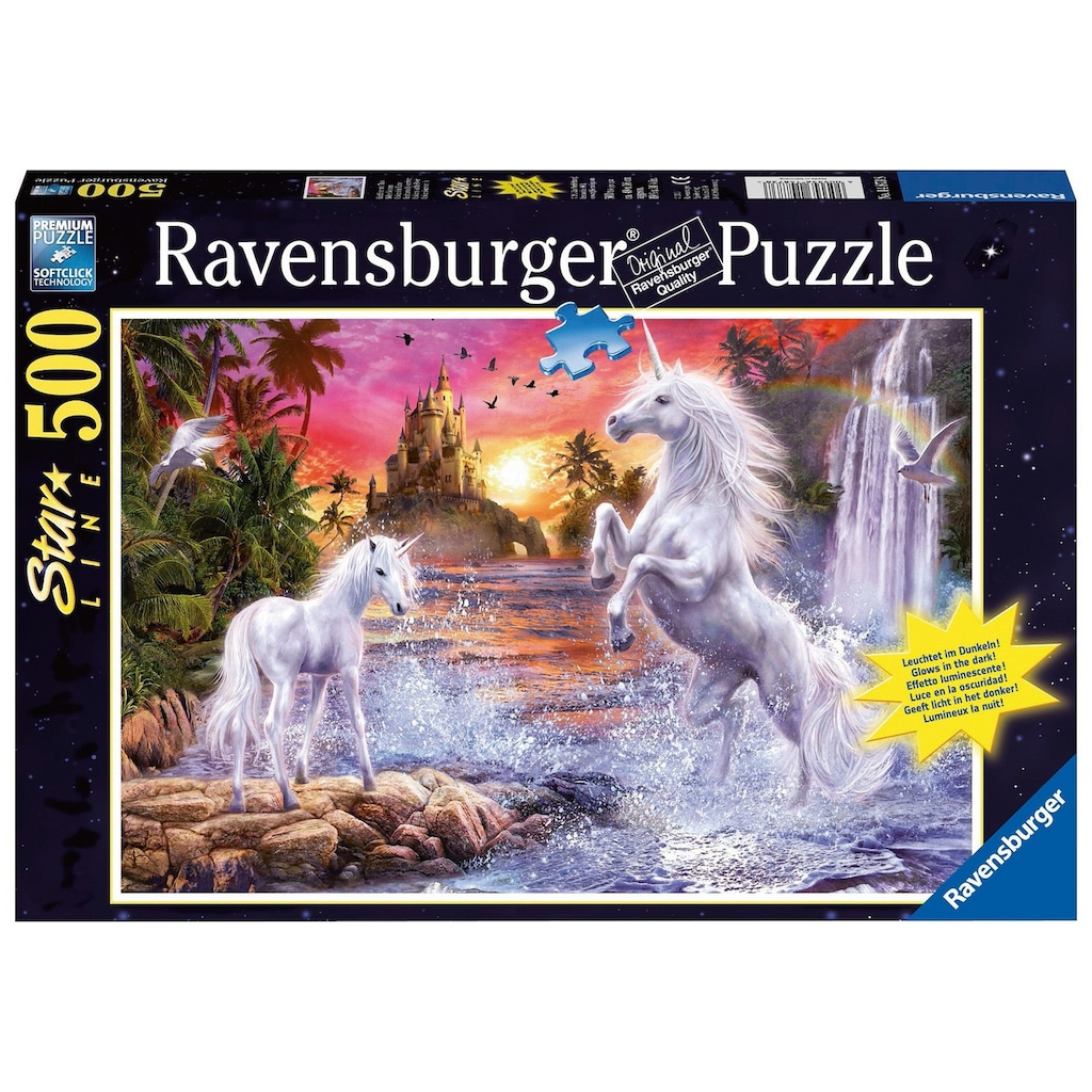 Ravensburger Puzzle »Einhörner am Fluss«, leuchtet im Dunkeln, Made in Germany, FSC® - schützt Wald - weltweit