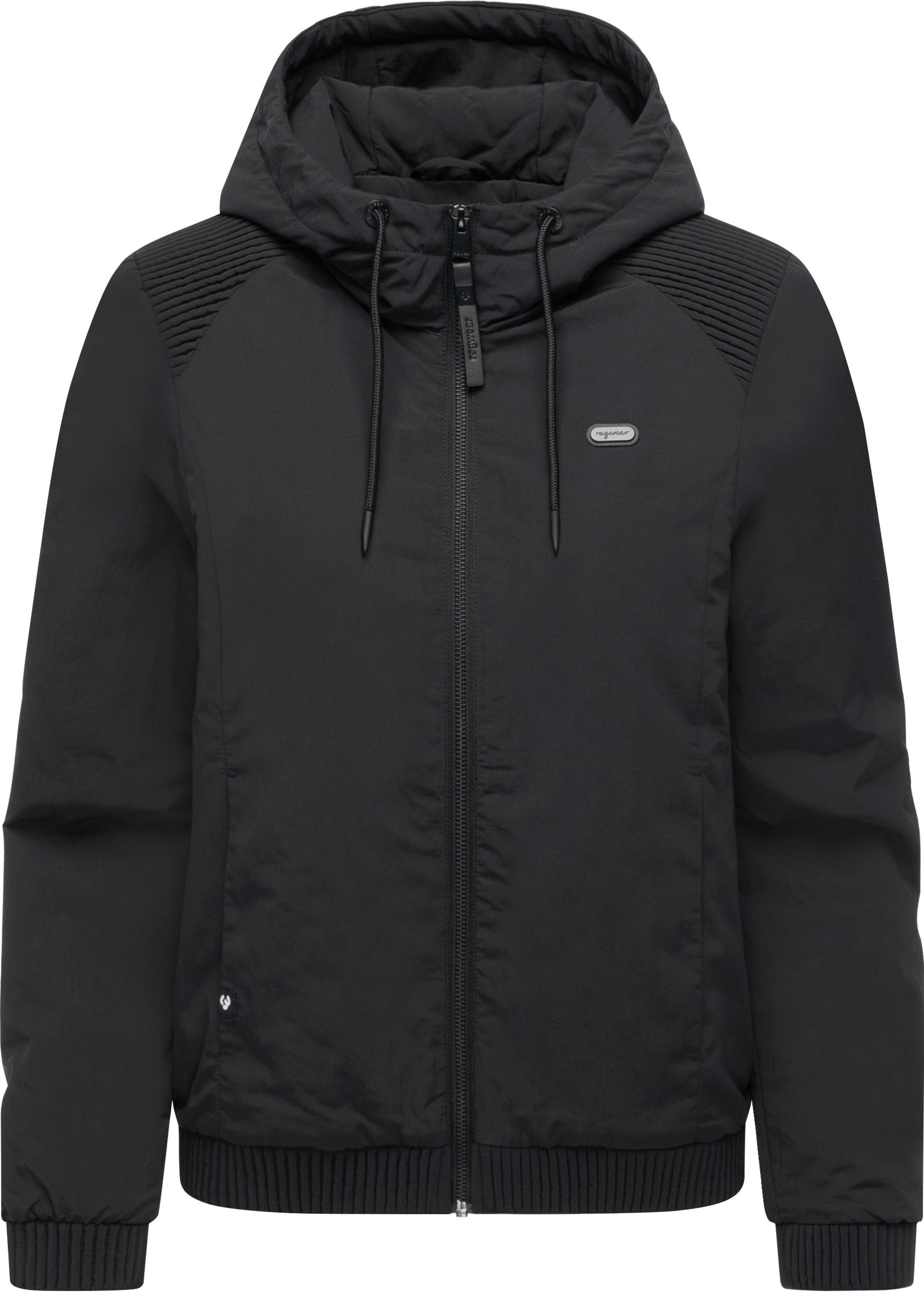 Bomberjacke RAGWEAR "Chinta Warm YOUMODO", Damen, Gr. S (36), schwarz, Obermaterial: 100% Nylon; Innenfutter: 100% Polyester; Wattierung: 100% Polyester, loose fit hüftbedeckend, Ärmel ohne Ärmelschlitz Rippbündchen, Jacken Bomberjacke, Warme Übergangsjac