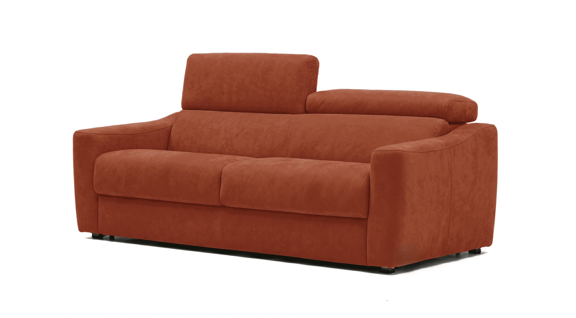Egoitaliano Schlafsofa "STRIKE, 195 cm, made in Italy, Designsofa mit Dauerschlaffunktion" Bettsofa, Luxus-Microfaser Lederoptik mit verstellbaren Kopfstützen