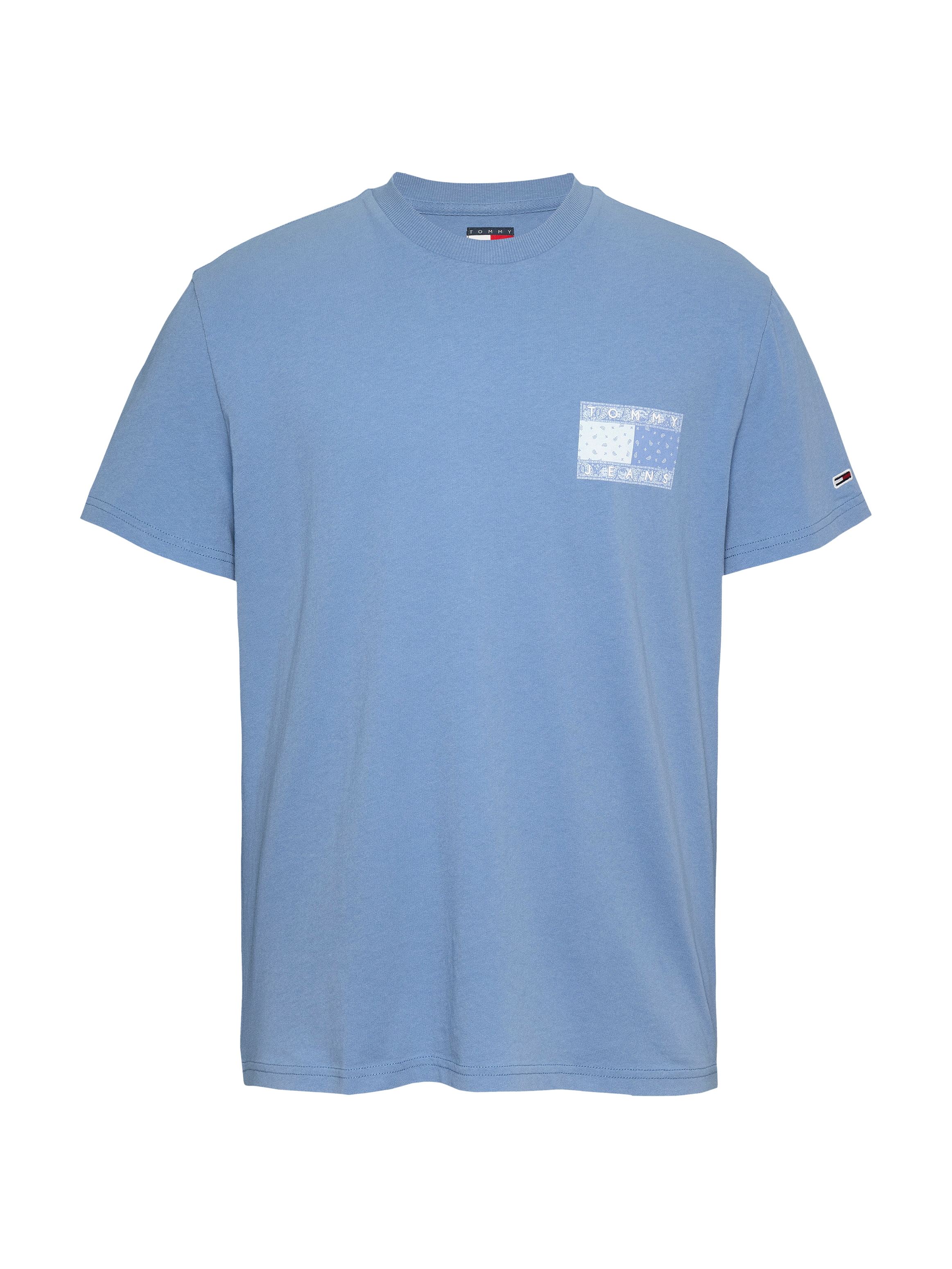 Tommy Jeans Kurzarmshirt »TJM REG PAISLEY FLAG TEE EXT«, Mit Rundhalsausschnitt