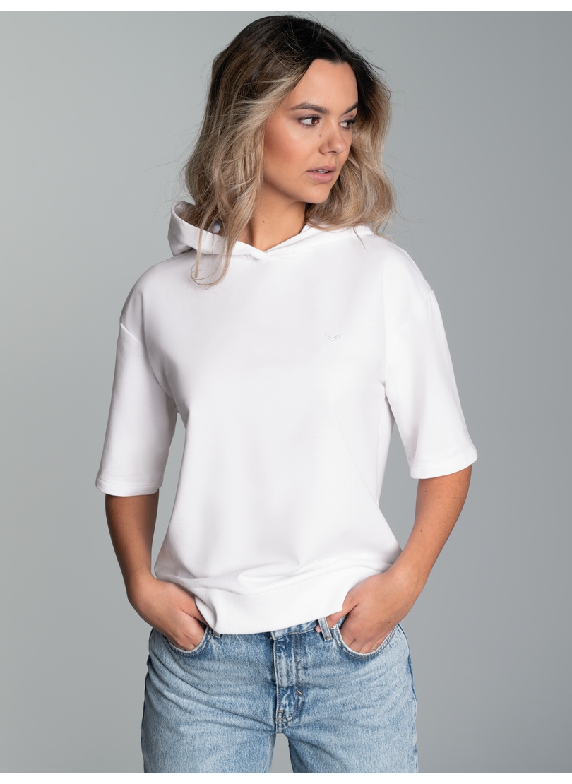 Trigema Kapuzensweatshirt »TRIGEMA Kurzarm Cropped Hoodie«