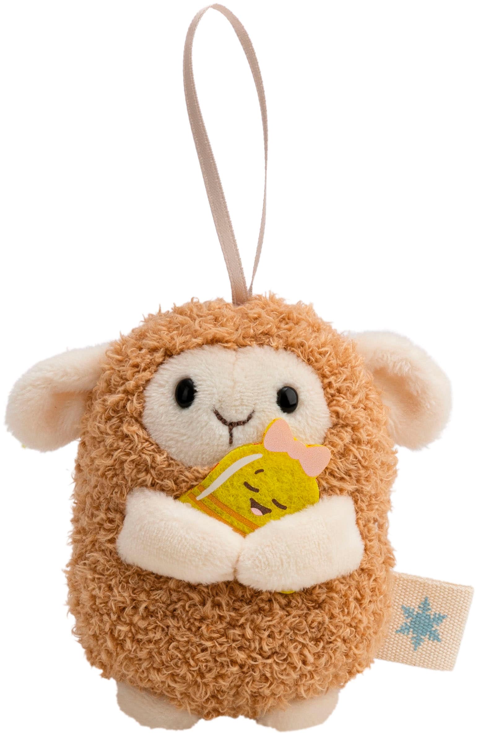 Nici »mymochi, Set Schaf Wools braun 8cm mit Glocke & Rentierkostüm« in Geschenkbox