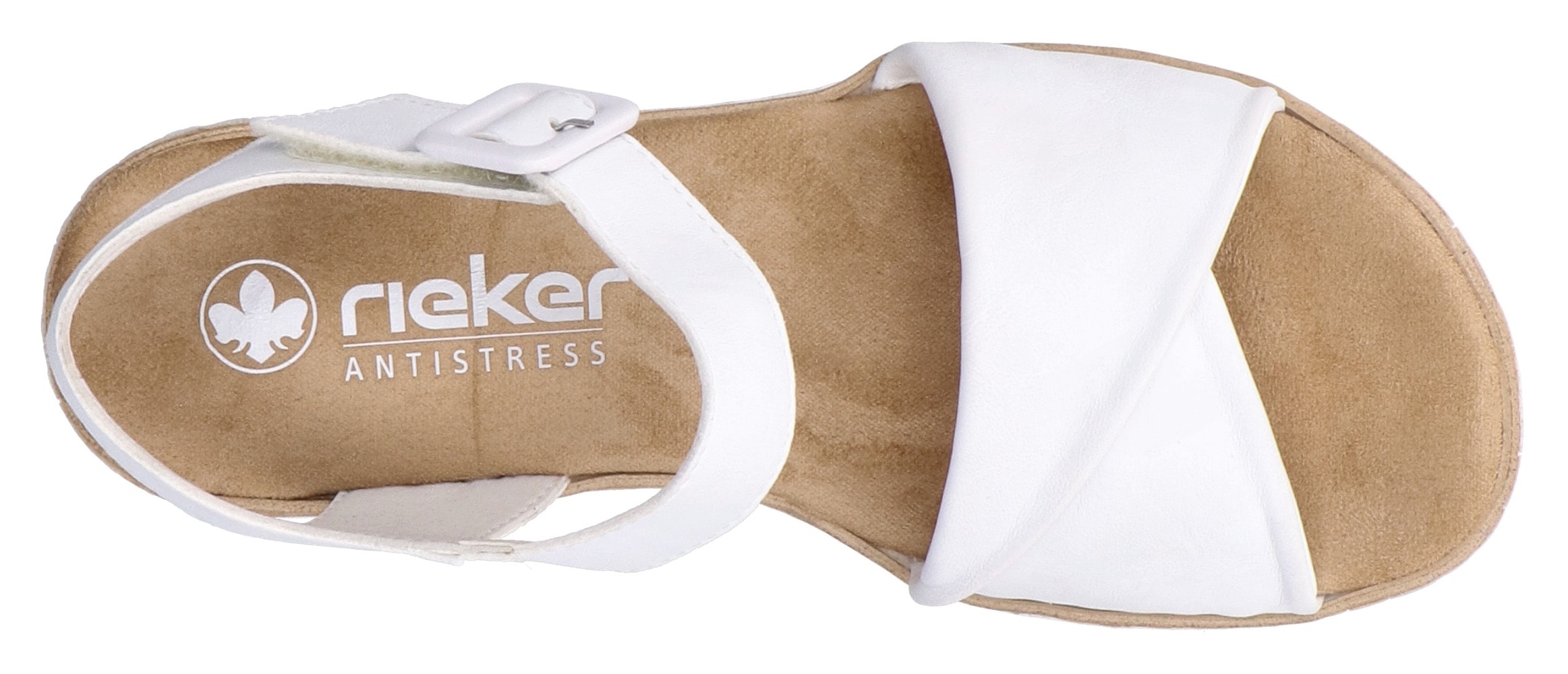 Rieker Sandalette, Keilsandale, Sommerschuh, Urlaubsschuh mit Klettriemchen