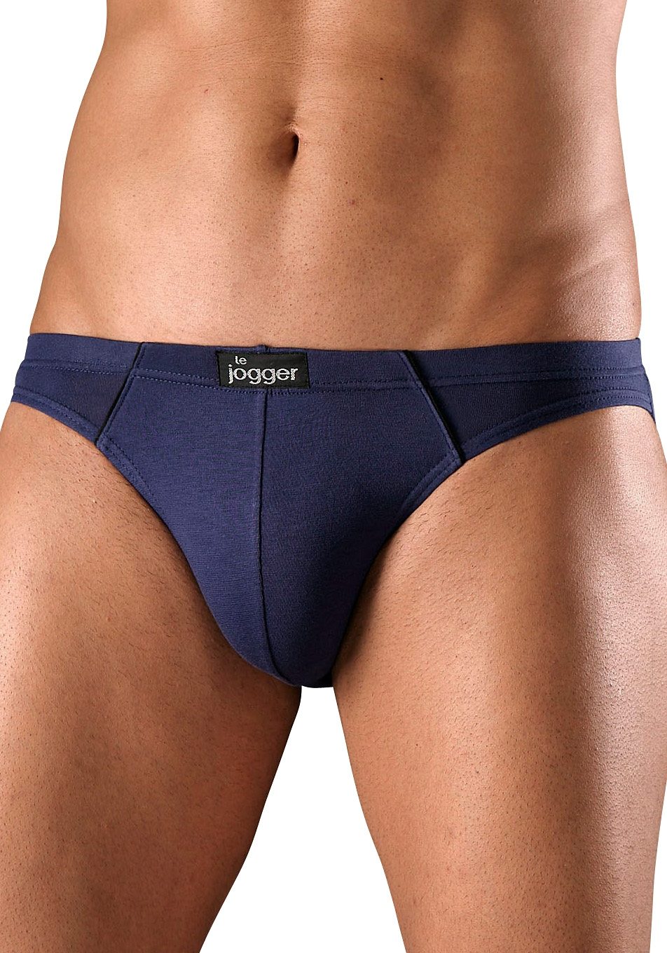 Thumbnail - le jogger Slip "Minislip", 4 Stk., knappe Form, schöne Farben mit kontrastfarbenen Pipings