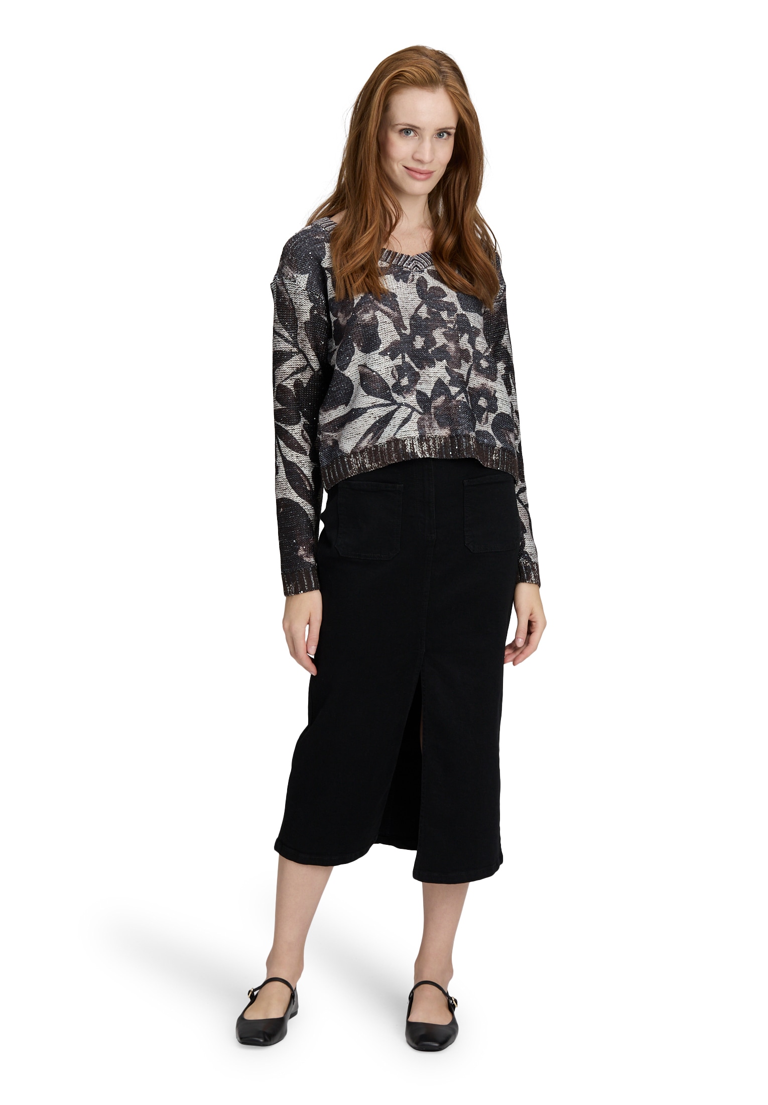 Betty Barclay Strickpullover »Betty Barclay Damen Grobstrick-Pullover mit Pailletten«, (1 tlg.)