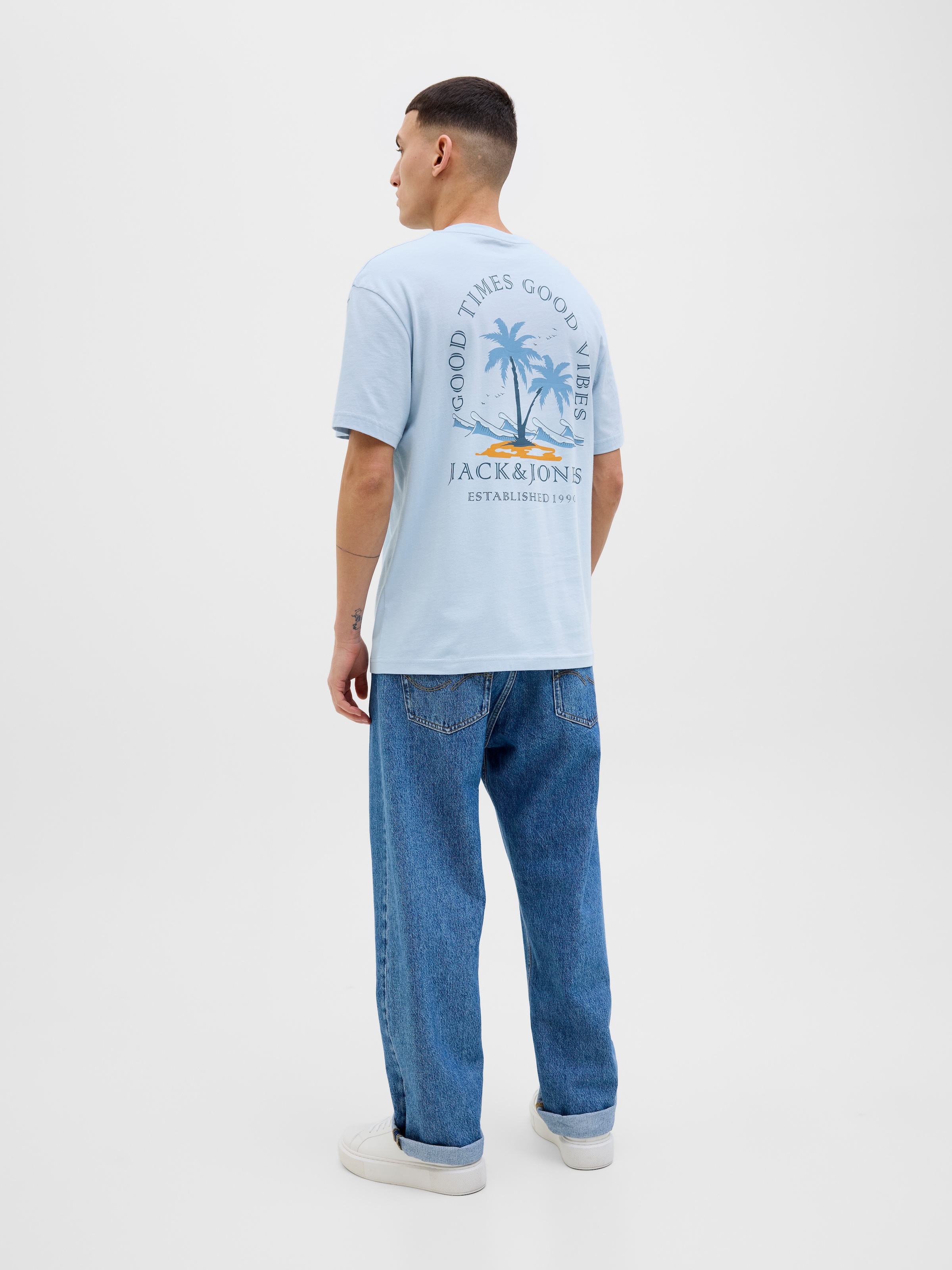 Jack & Jones Rundhalsshirt »JJSUMMER VIBES TEE SS CREW NECK LN«