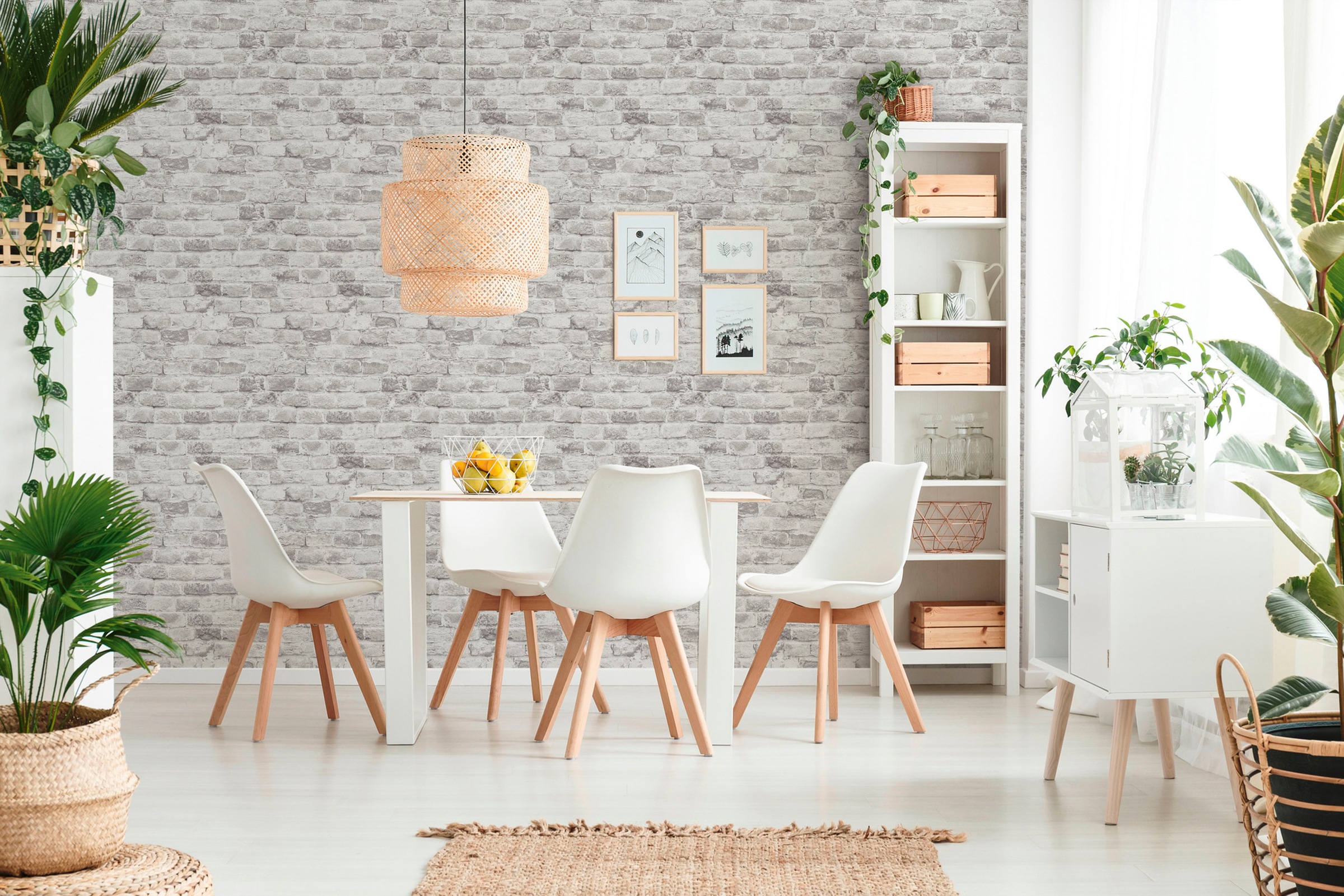 A.S. Création Vliestapete »Bricks & Stones Steinoptik« gemustert | matt | neutral leicht strukturiert Tapete Stein Tapeten Wohnzimmer Schlafzimmer Küche modern Design Optik