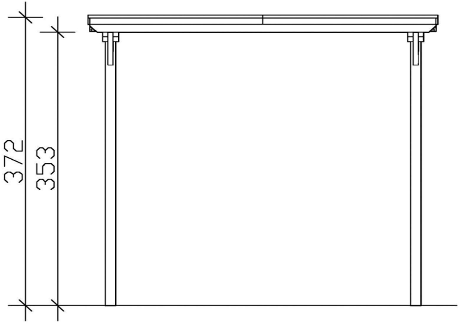 Skanholz Einzelcarport »Caravan-Emsland«, Holz, 341 cm, Anthrazit