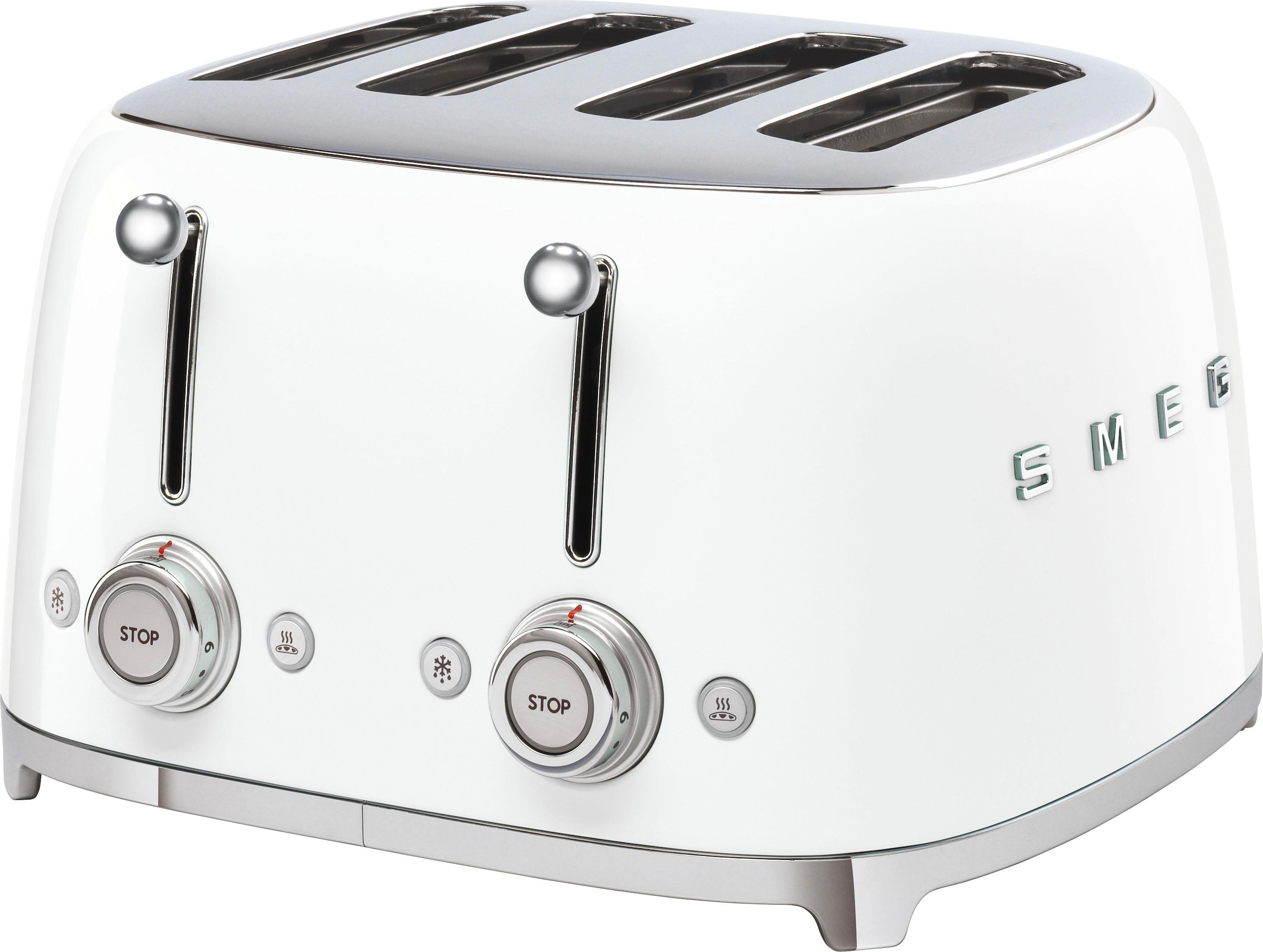 Smeg Toaster »TSF03WHEU«, 4 kurze Schlitze, 3000 W