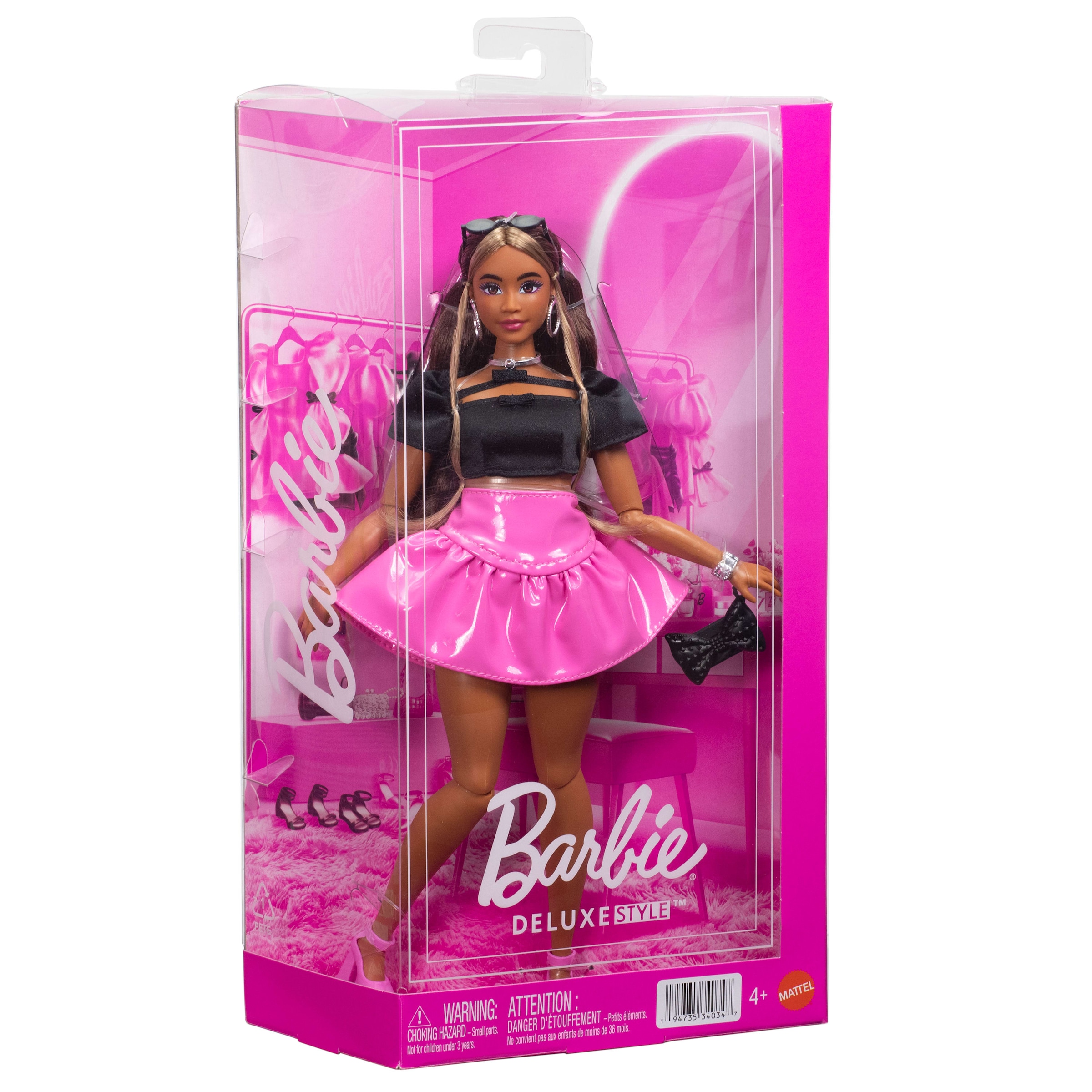 Barbie Anziehpuppe »Barbie Deluxe Style - Black Top Pink Skirt Set«