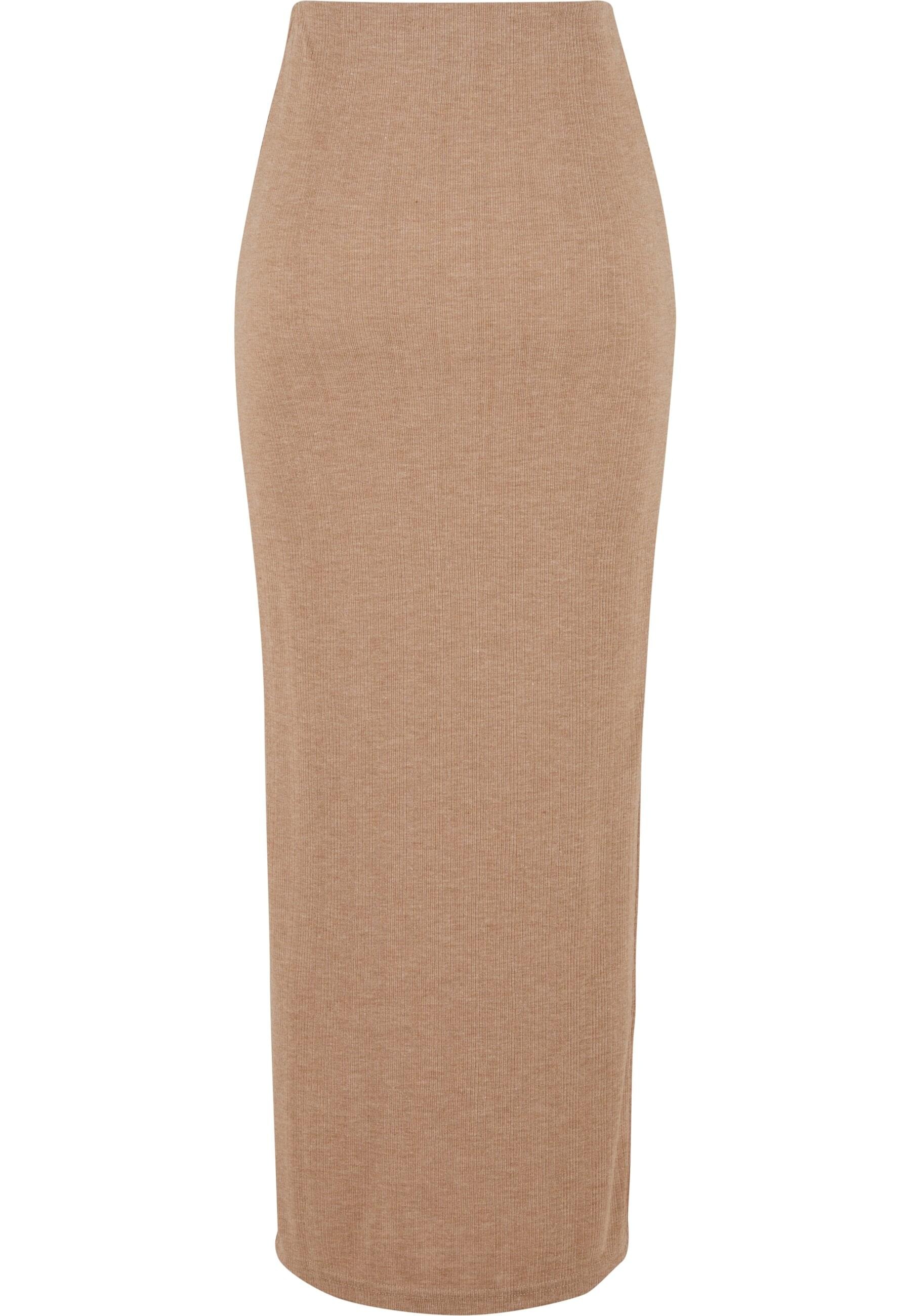 URBAN CLASSICS Sommerrock "Urban Classics Ladies Rib High Slit Skirt" 1 Stk günstig online kaufen