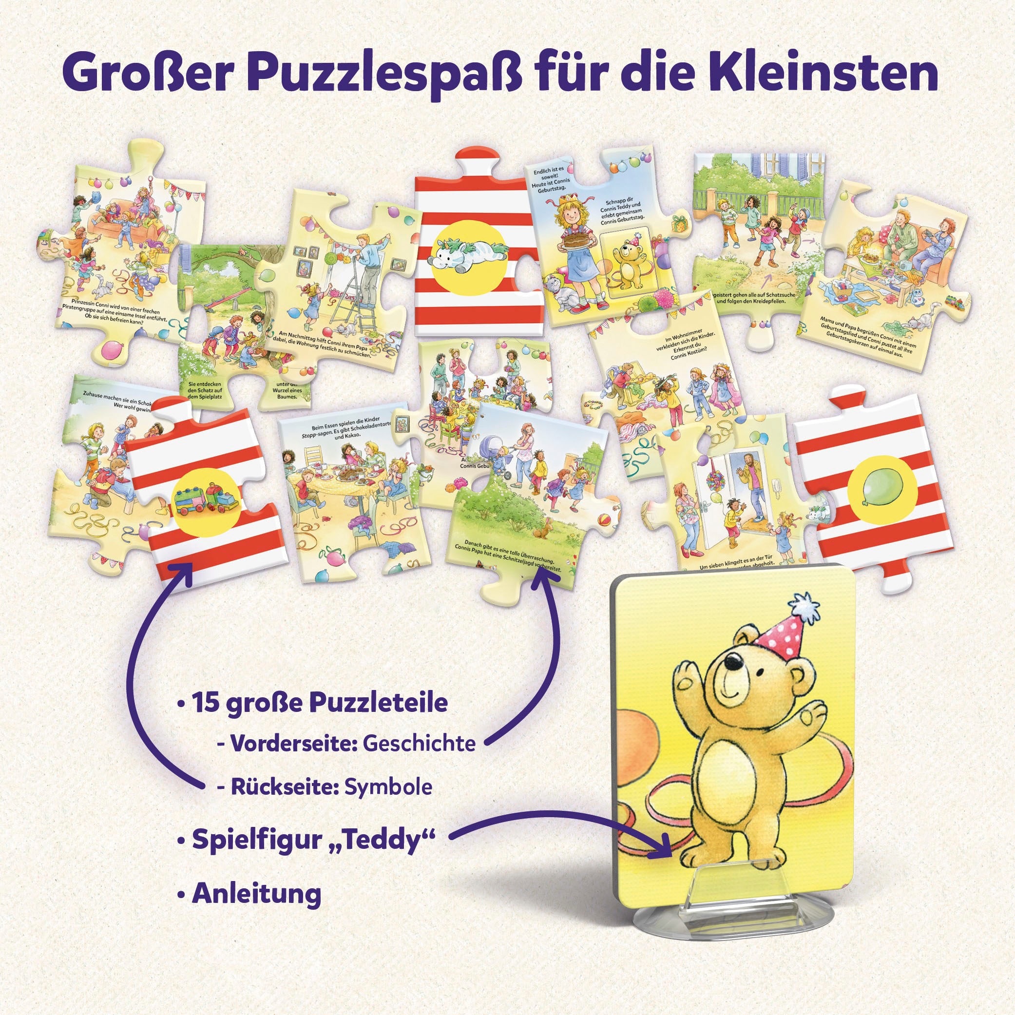 Kosmos Puzzle »Mein erstes Story-Puzzle - Conni hat Geburtstag« Made in Germany